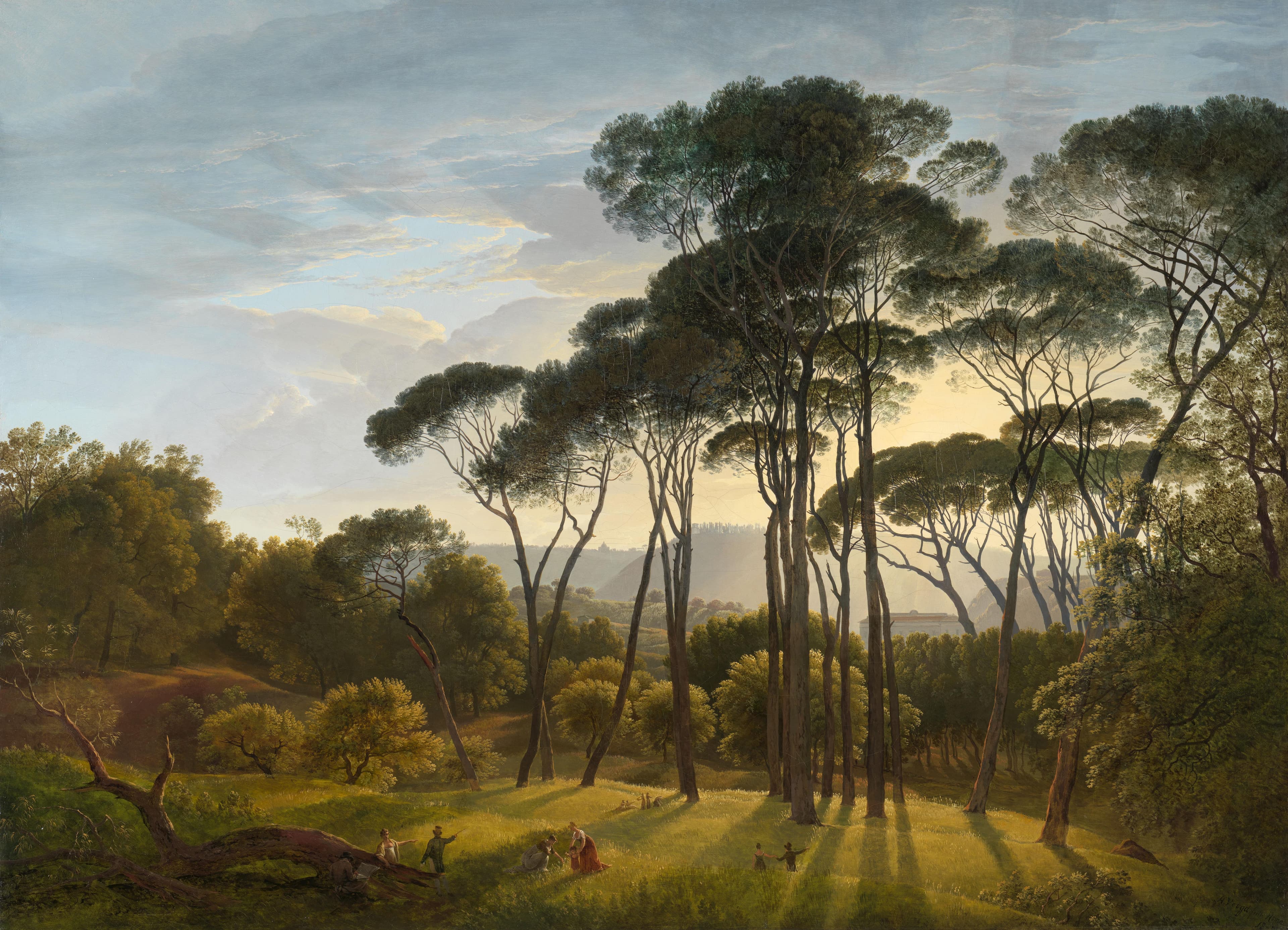 Italian Landscape with Umbrella Pines — Hendrik Voogd