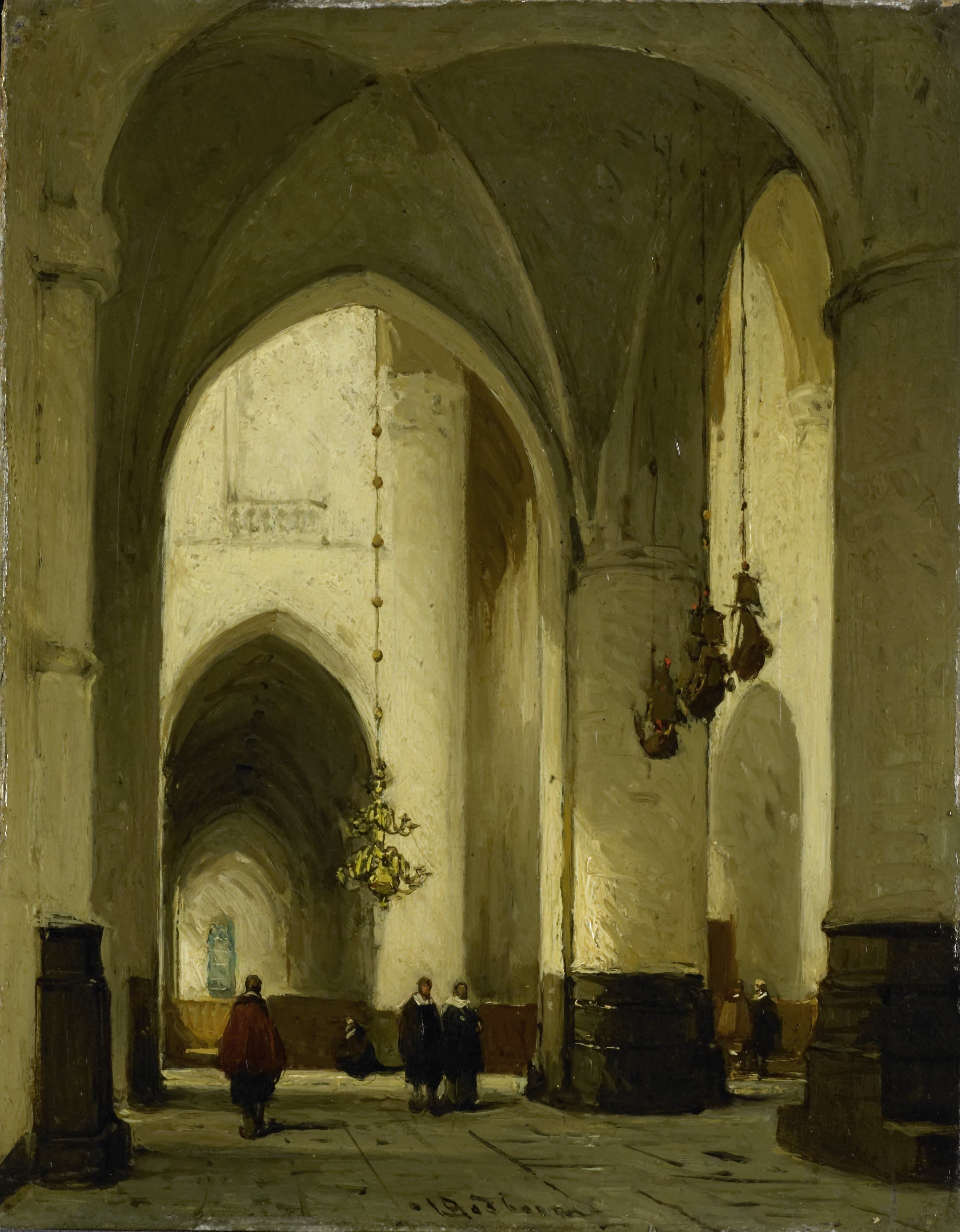 Interieur van de Grote of Sint Bavokerk te Haarlem — Johannes Bosboom