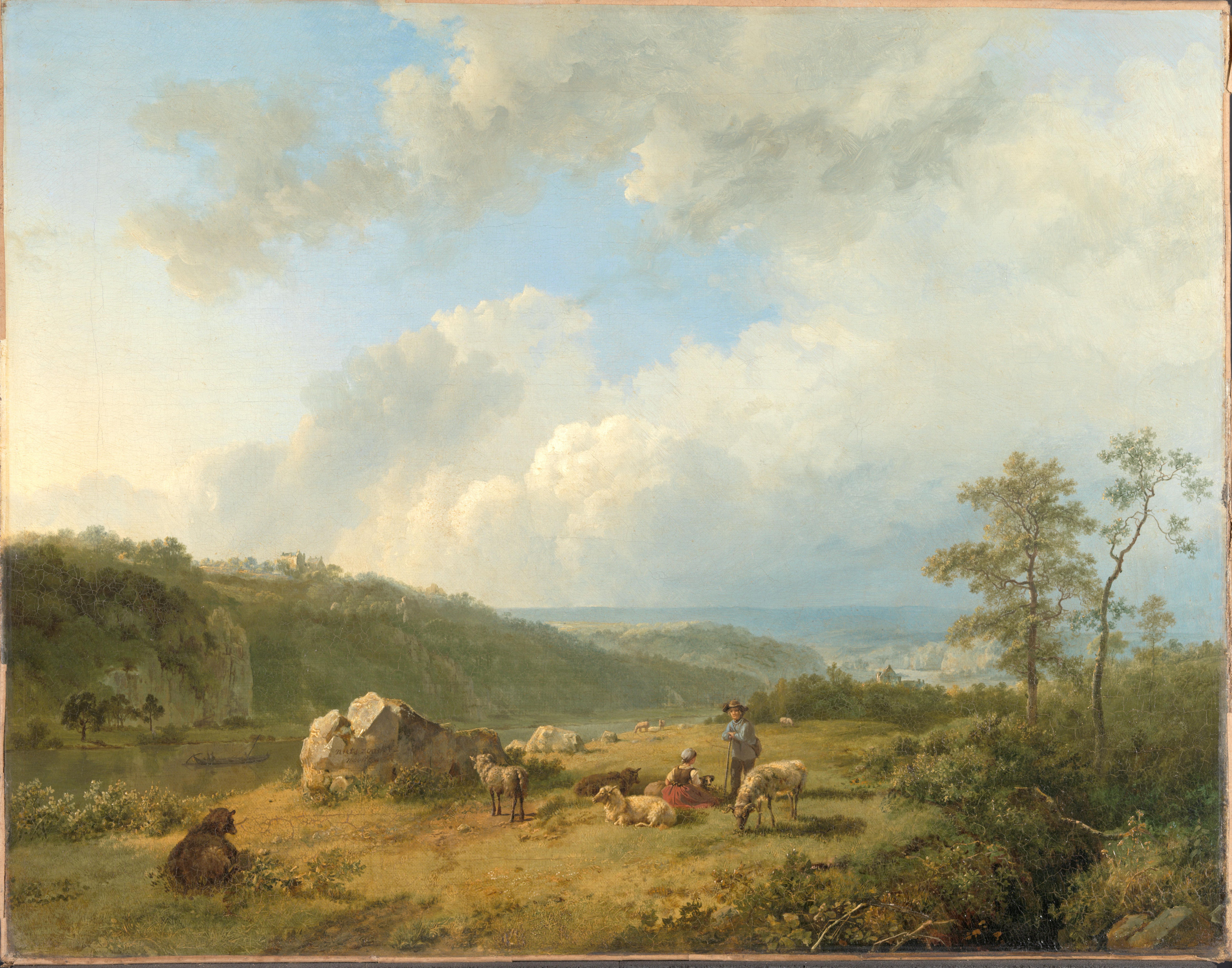Landschap bij opkomende regenbui — Barend Cornelis Koekkoek