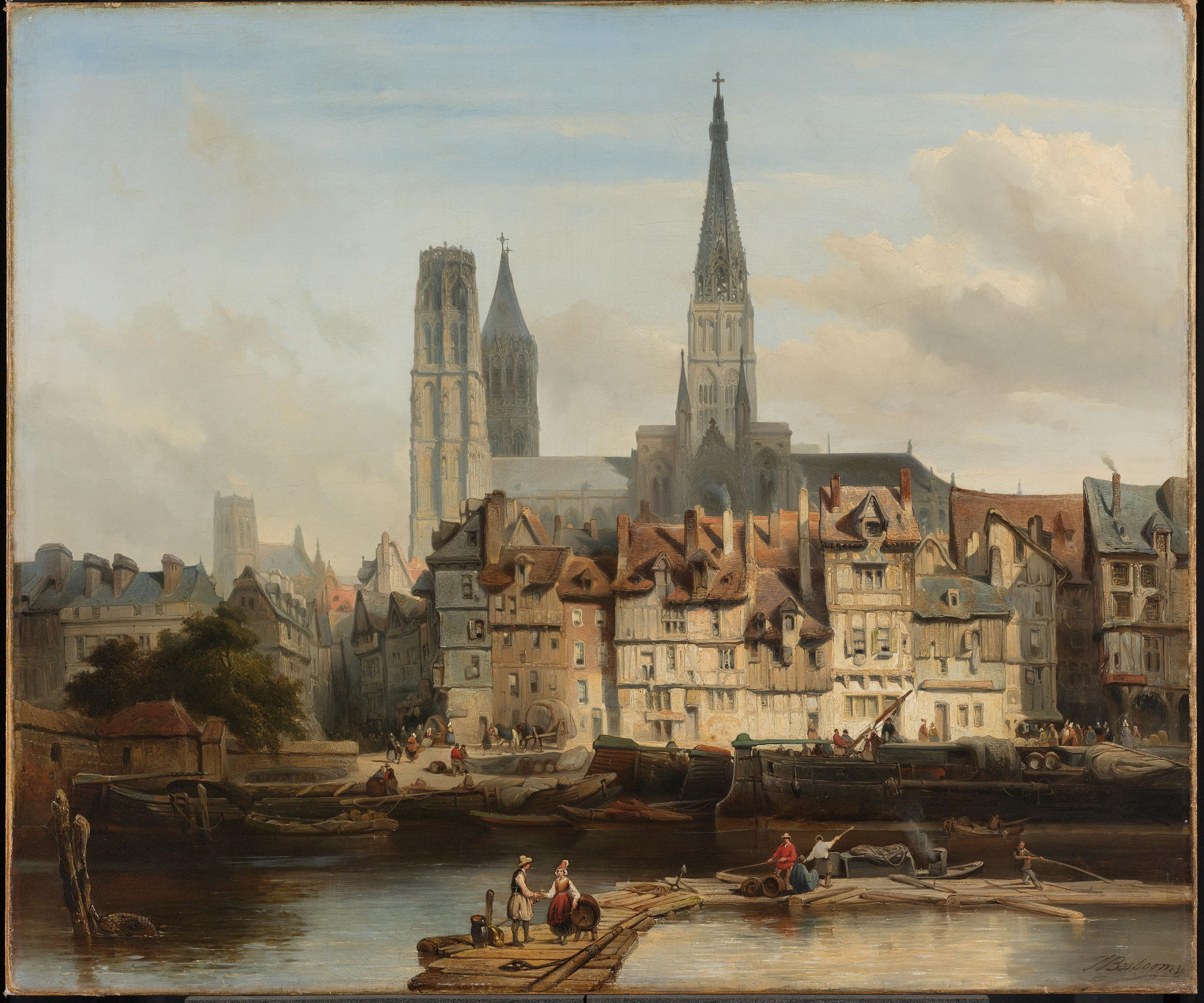 The Quay de Paris in Rouen — Johannes Bosboom