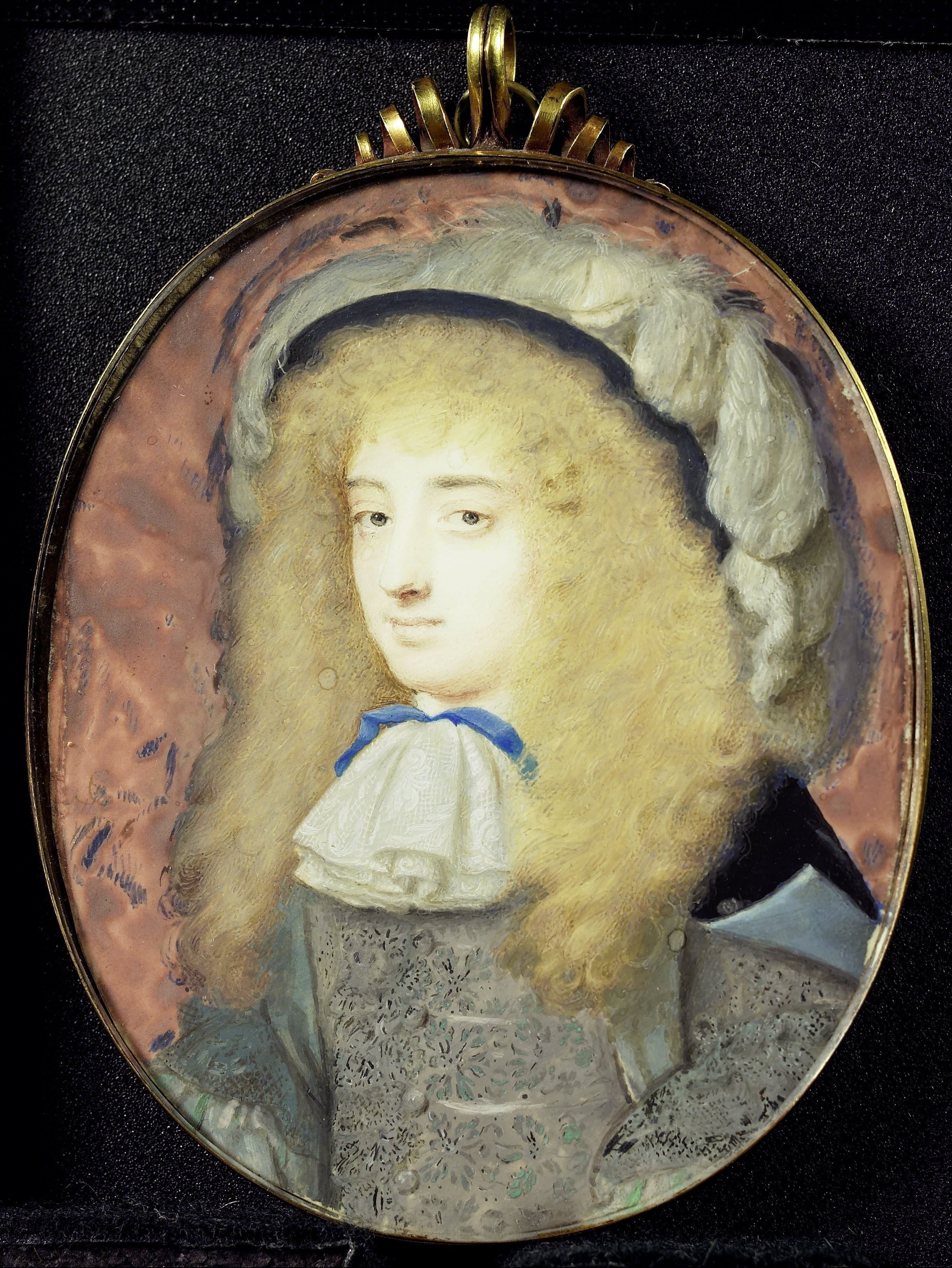 Portrait of Frances Teresa Stuart (1647-1702), Duchess of Richmond and Lennox, in Male Costume — Samuel Cooper