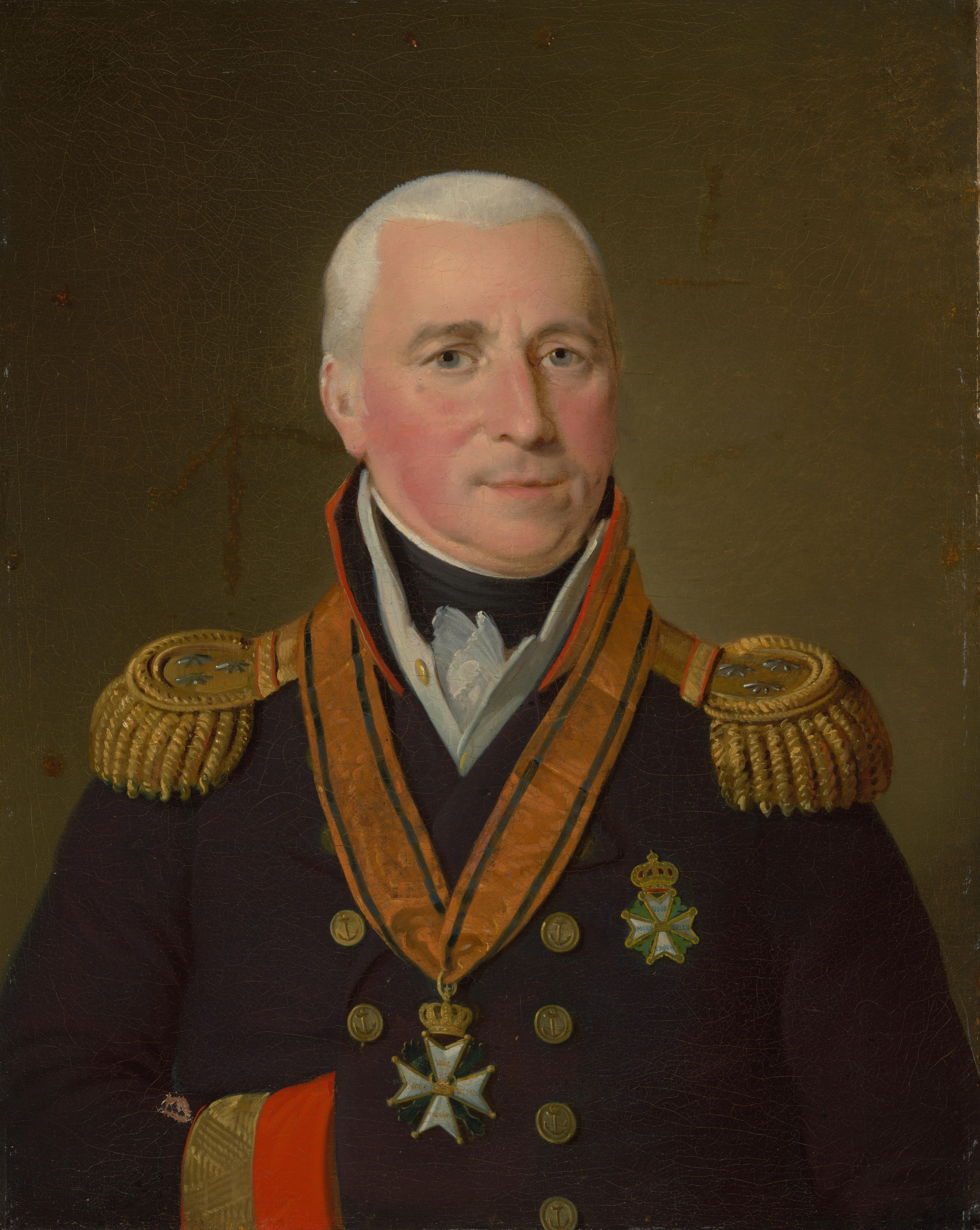 Portrait of Gerrit Verdooren (1757-1824), Vice-admiral — Adriaan de Lelie