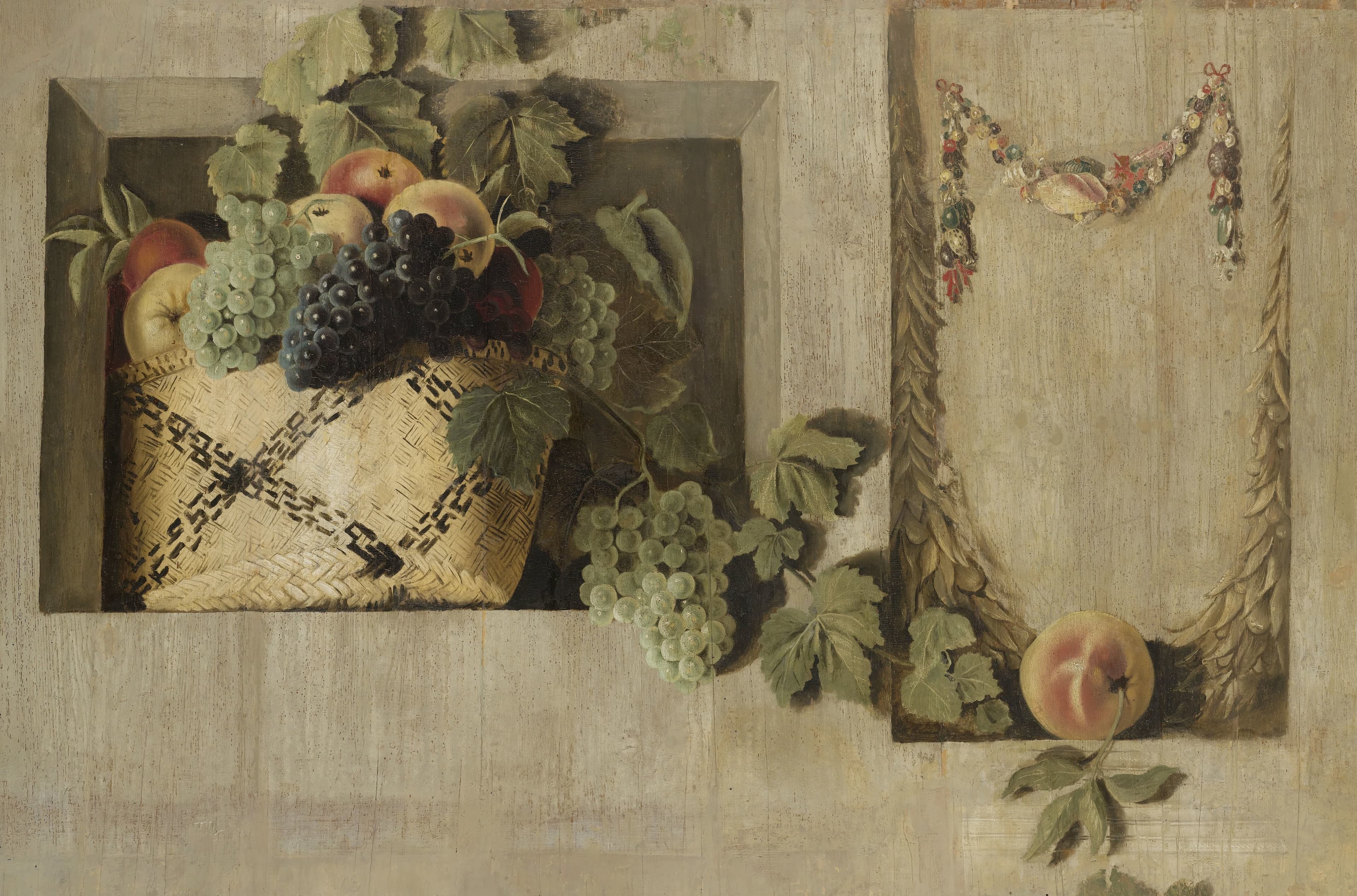 Still Life with Fruit and Flower Garlands — Jacob van Campen