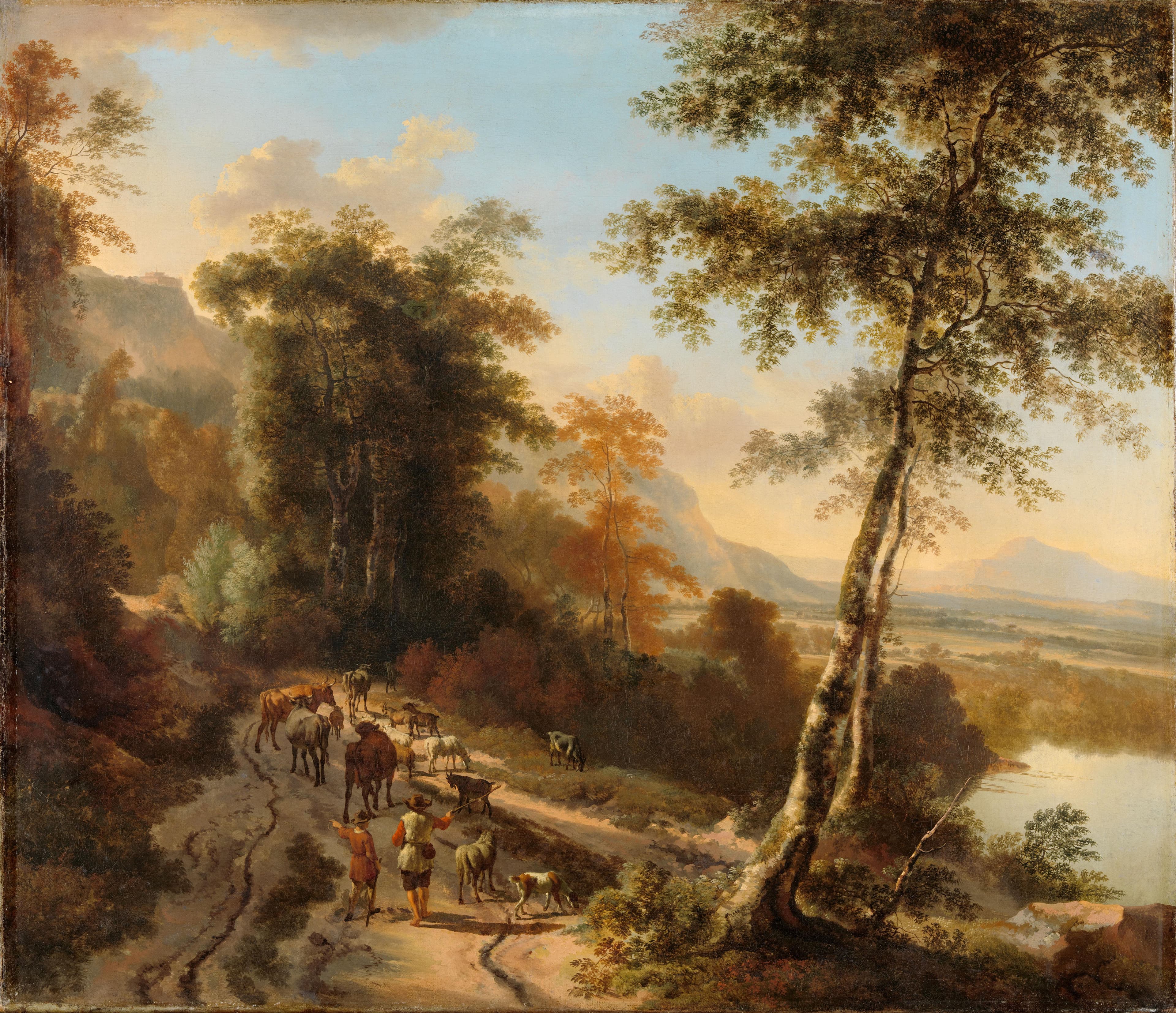 Landscape with Cattle Drivers — Jan Hackaert