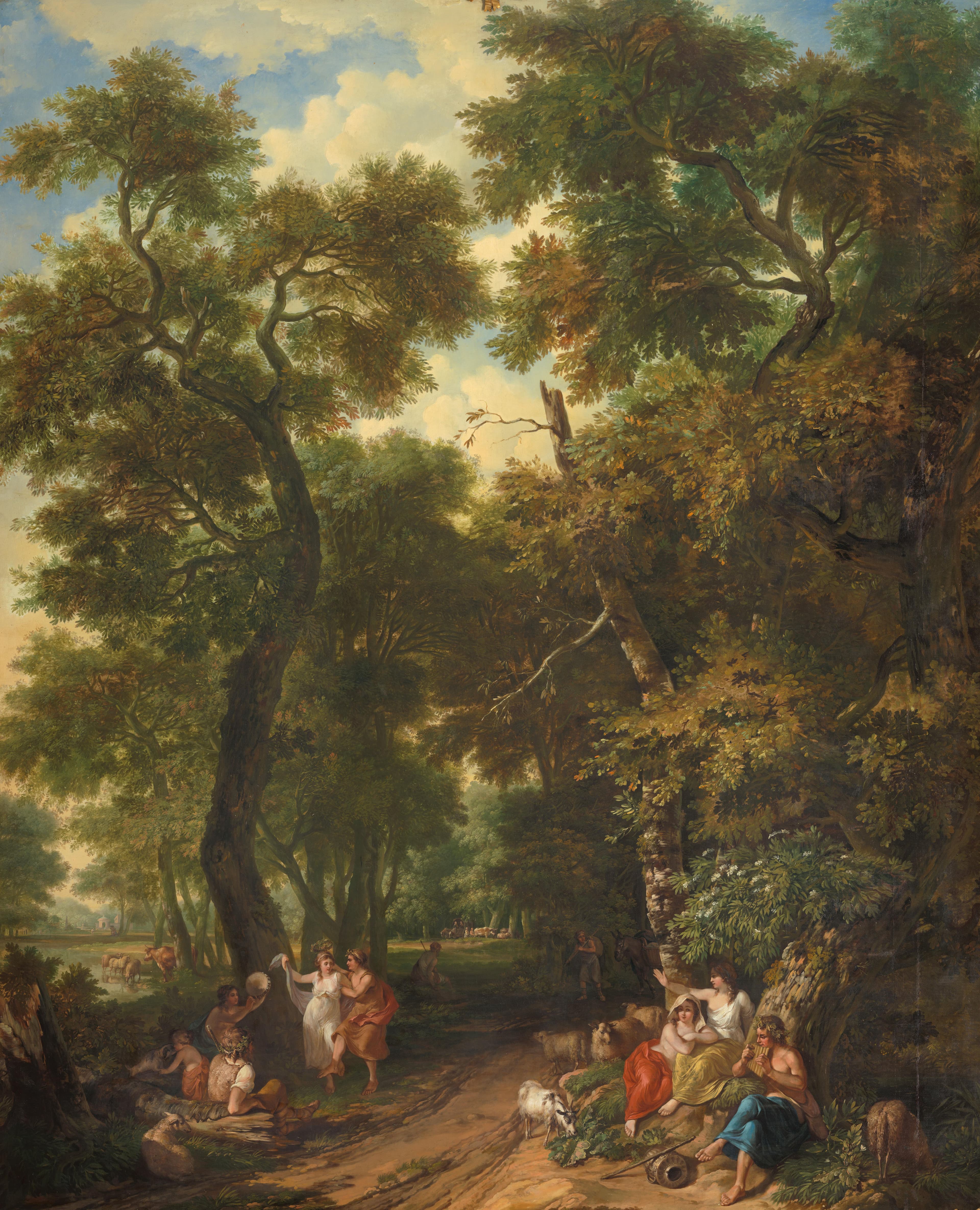 Arcadisch landschap met musicerende en dansende herders — Jurriaan Andriessen