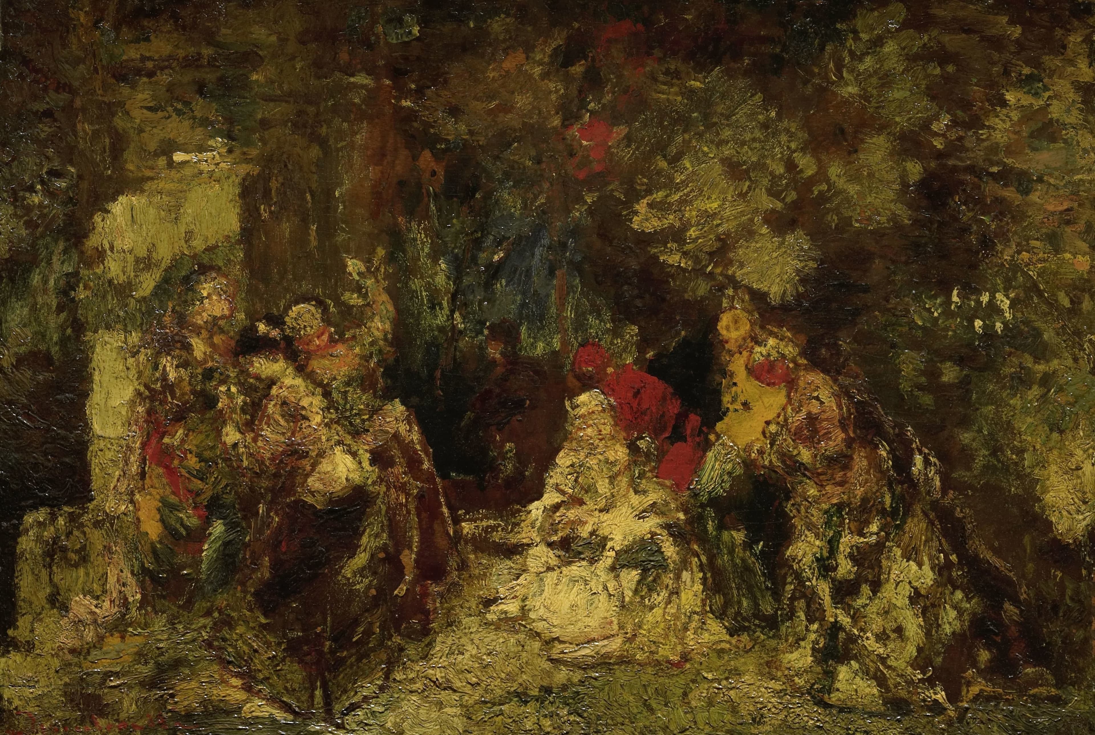 Vrouwen in een bos — Adolphe Joseph Thomas Monticelli