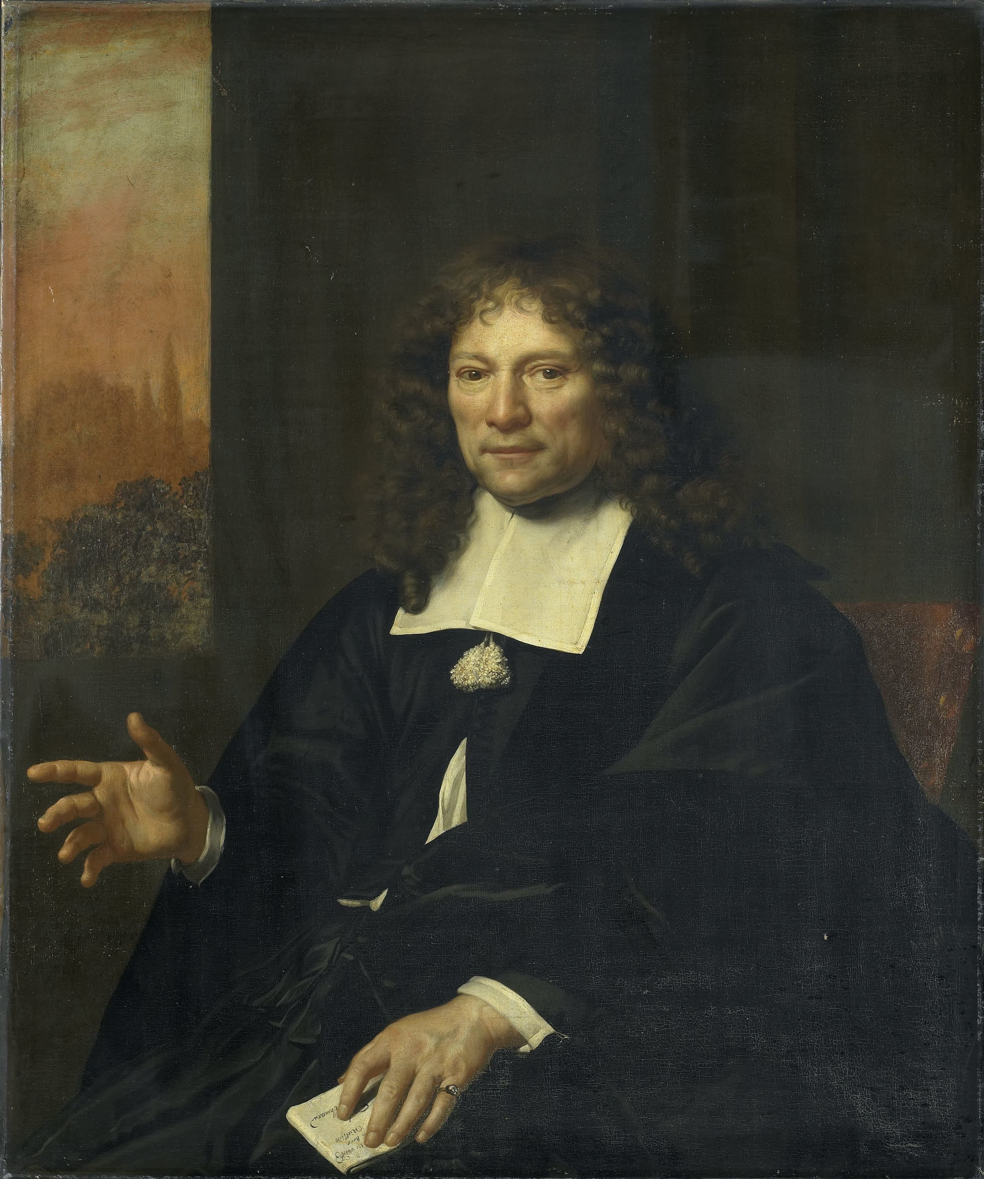 Portrait of Daniel Niellius. Elder of the Remonstrant Church and Sampling Official of Alkmaar — Adriaen Backer