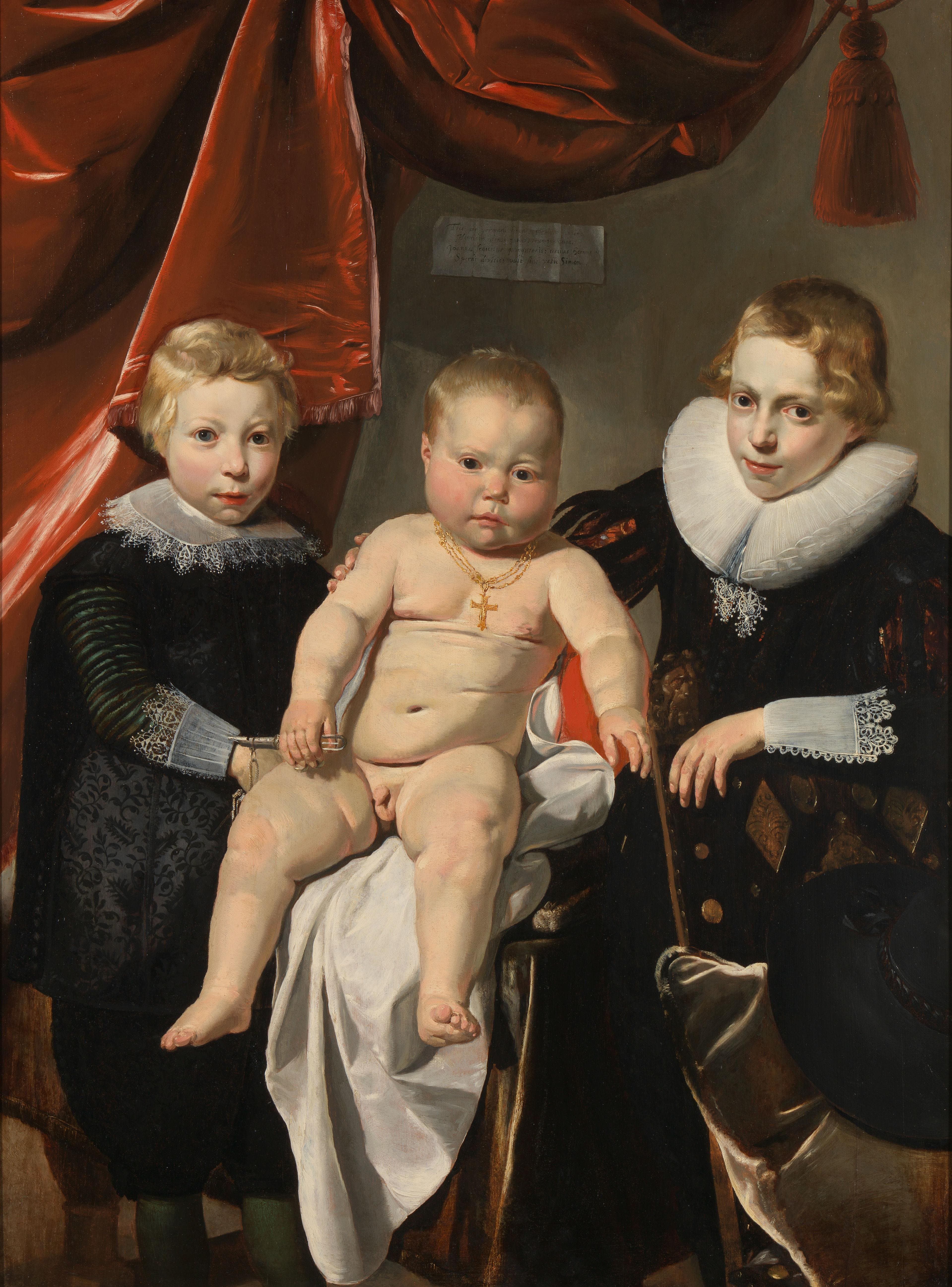 Portret van Jan, Simon en Hendrick Verstegen — Thomas de Keyser