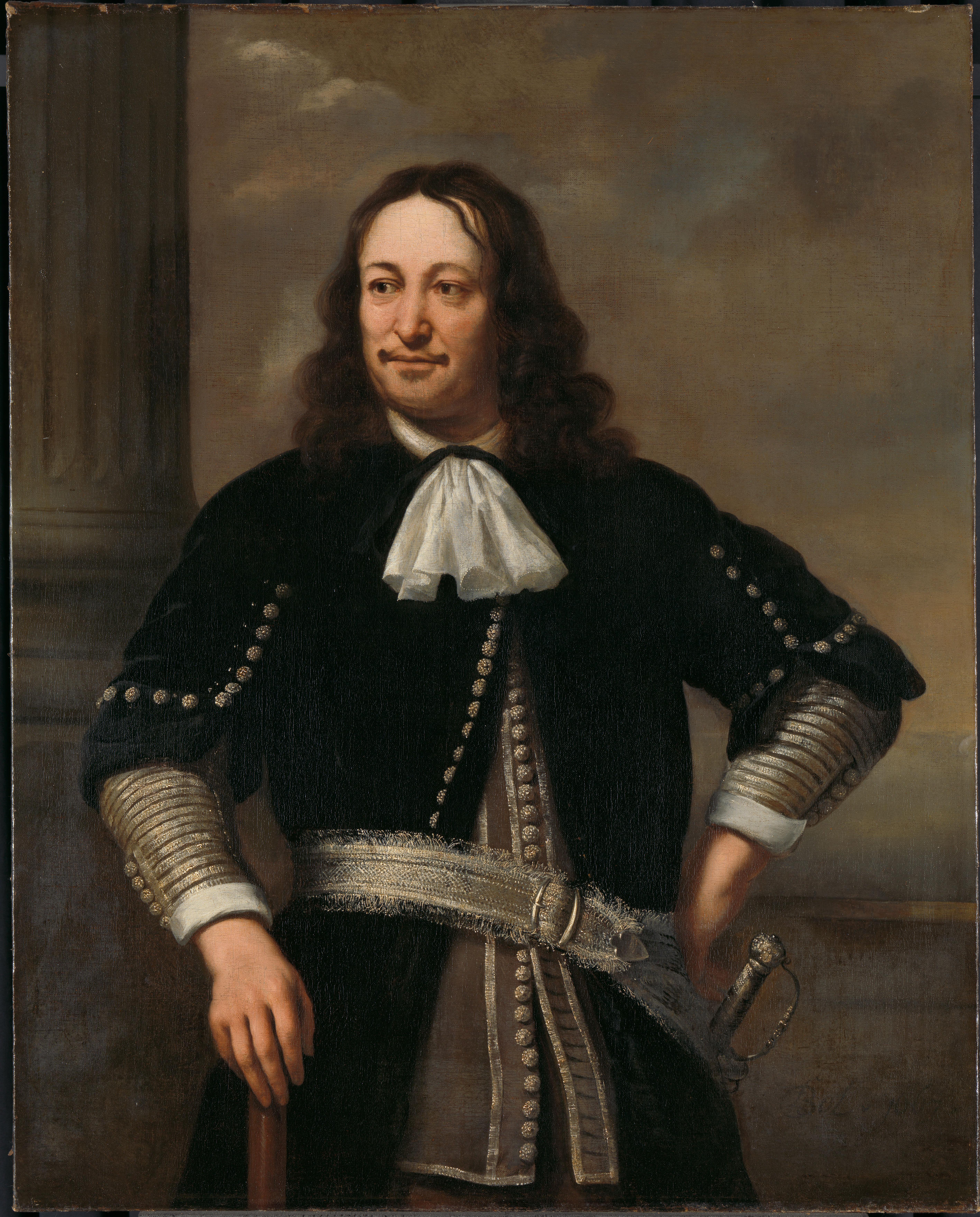 Portret van een zee-overste, waarschijnlijk vice-admiraal Aert van Nes (1626-1693) — Ferdinand Bol