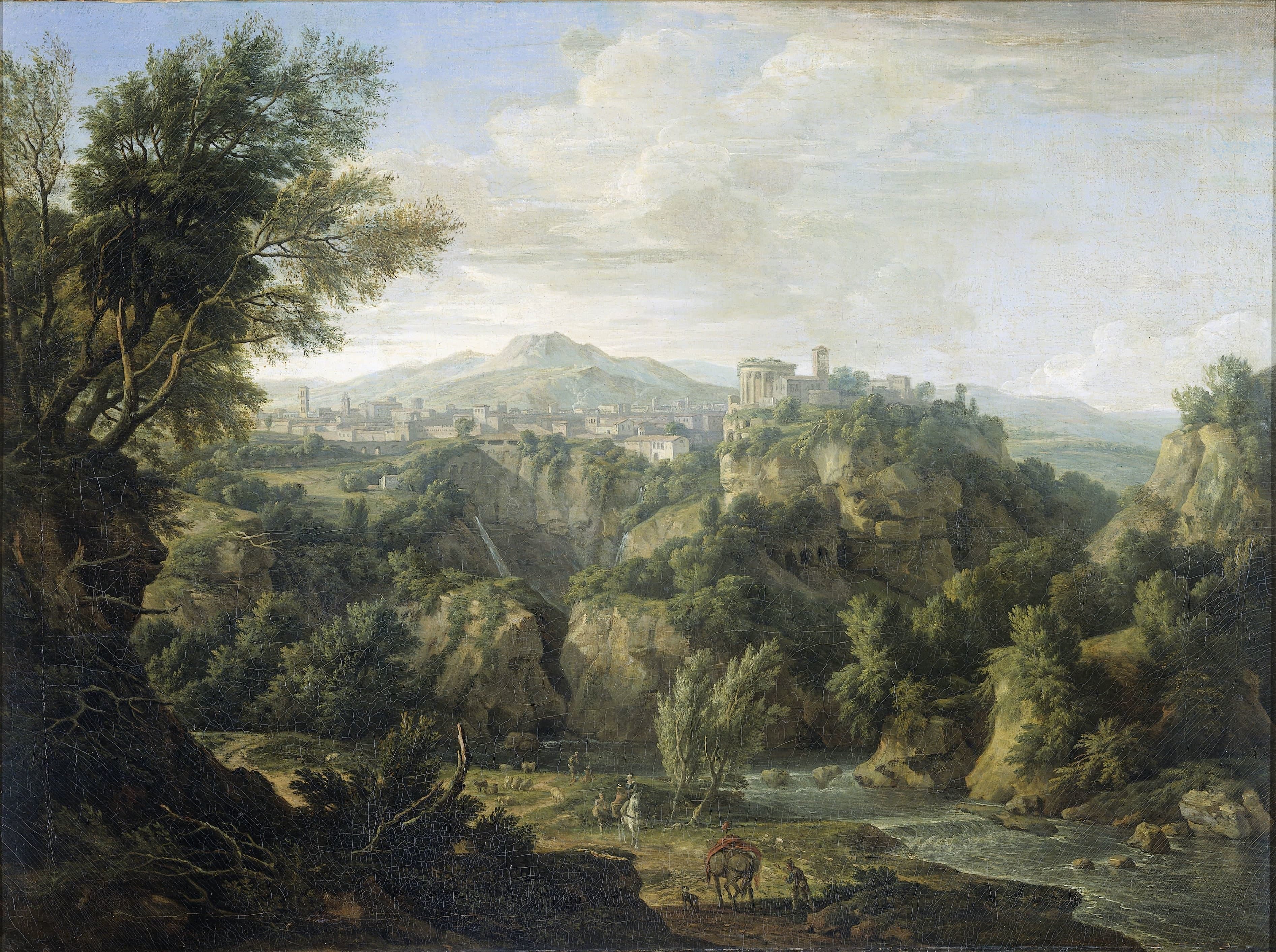 Gezicht op Tivoli — Isaac de Moucheron