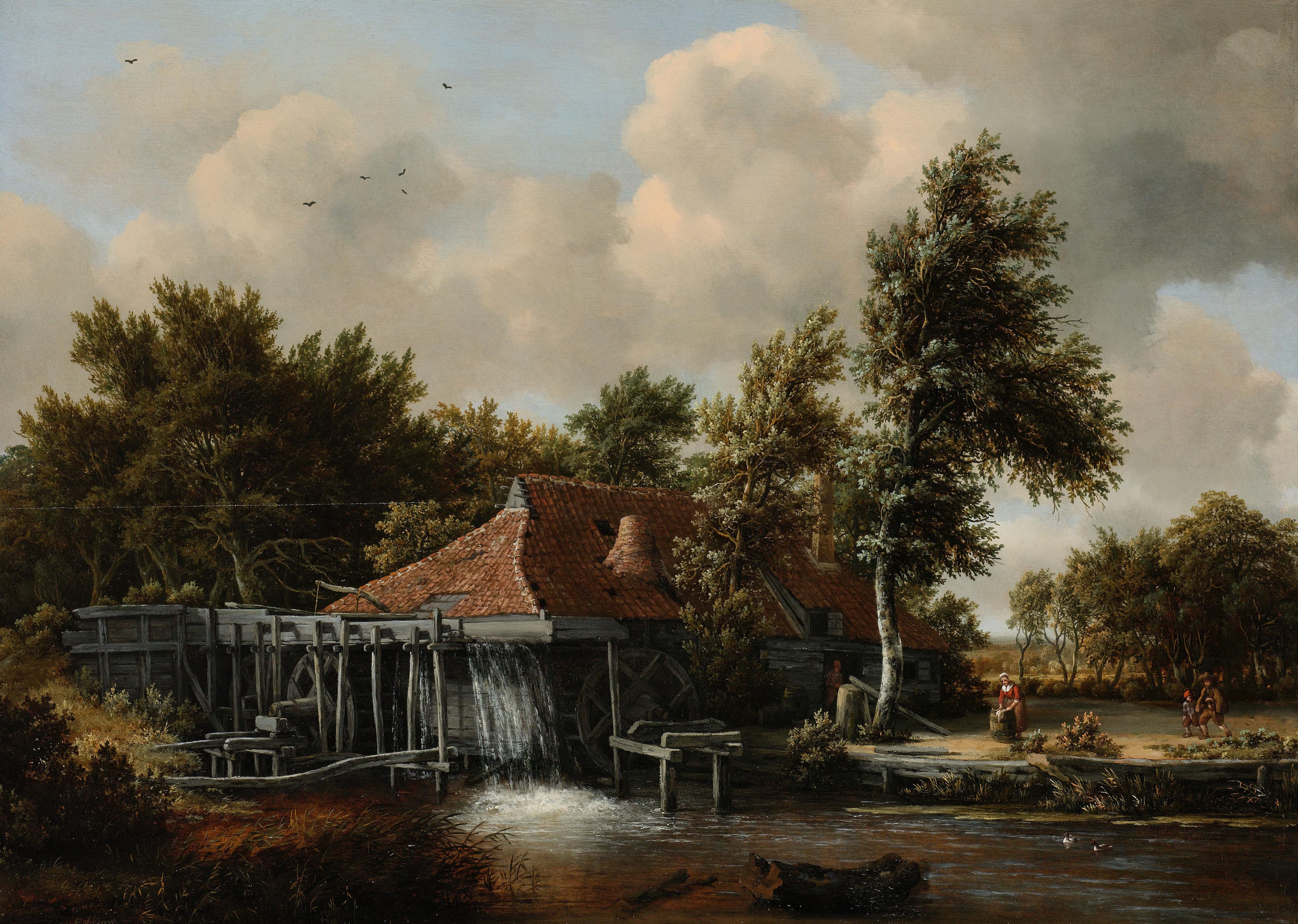 Een watermolen — Meindert Hobbema