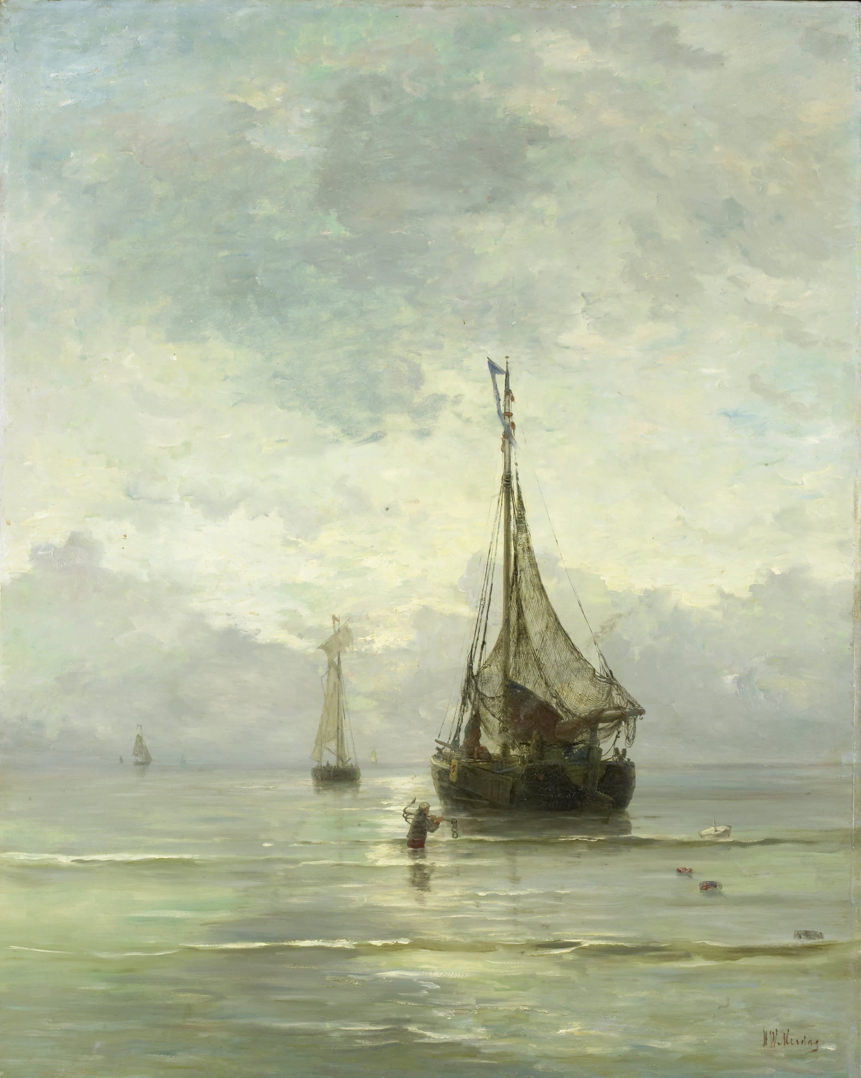 Kalme zee — Hendrik Willem Mesdag