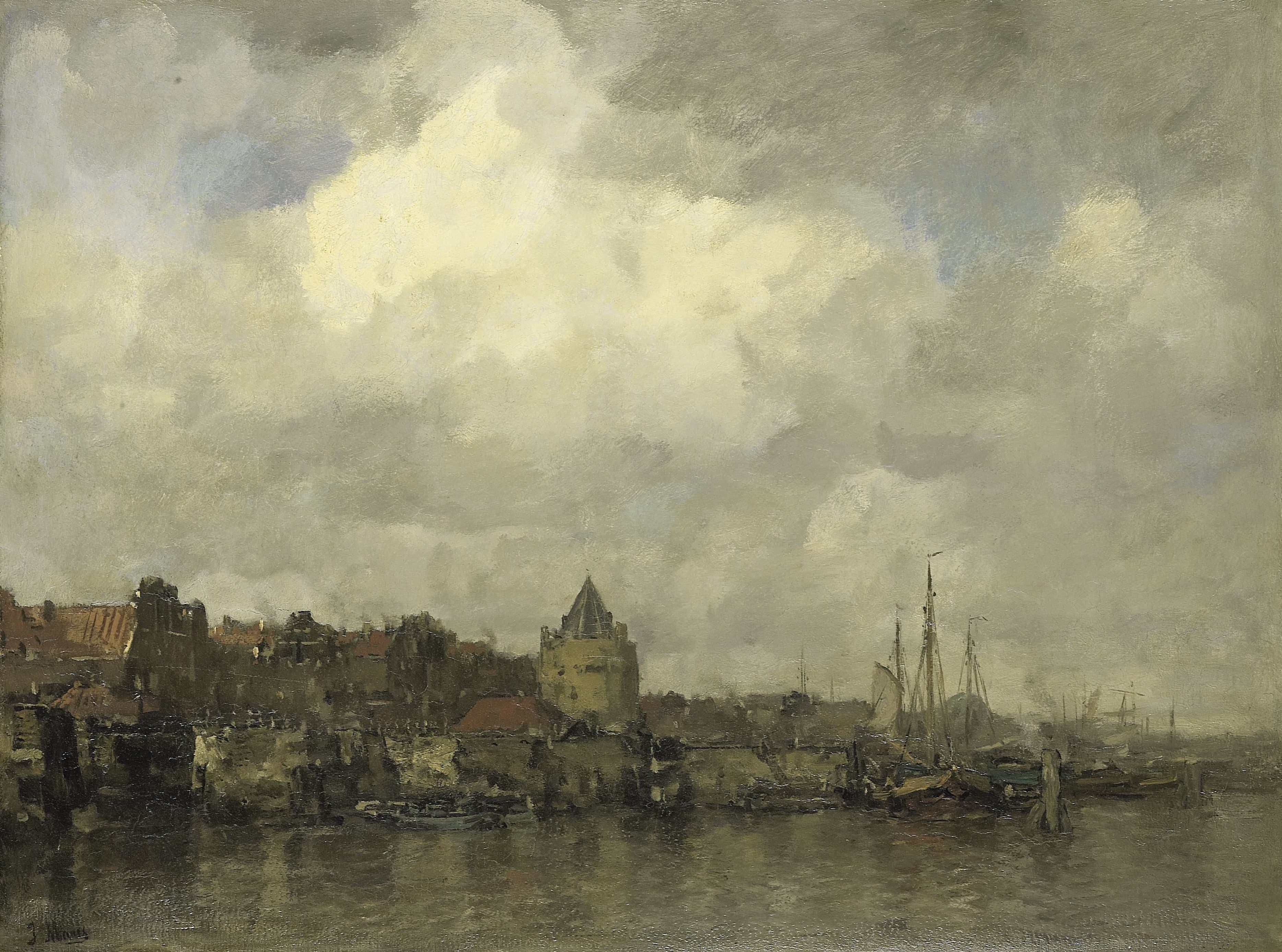 De Schreierstoren aan de Buitenkant te Amsterdam — Jacob Maris