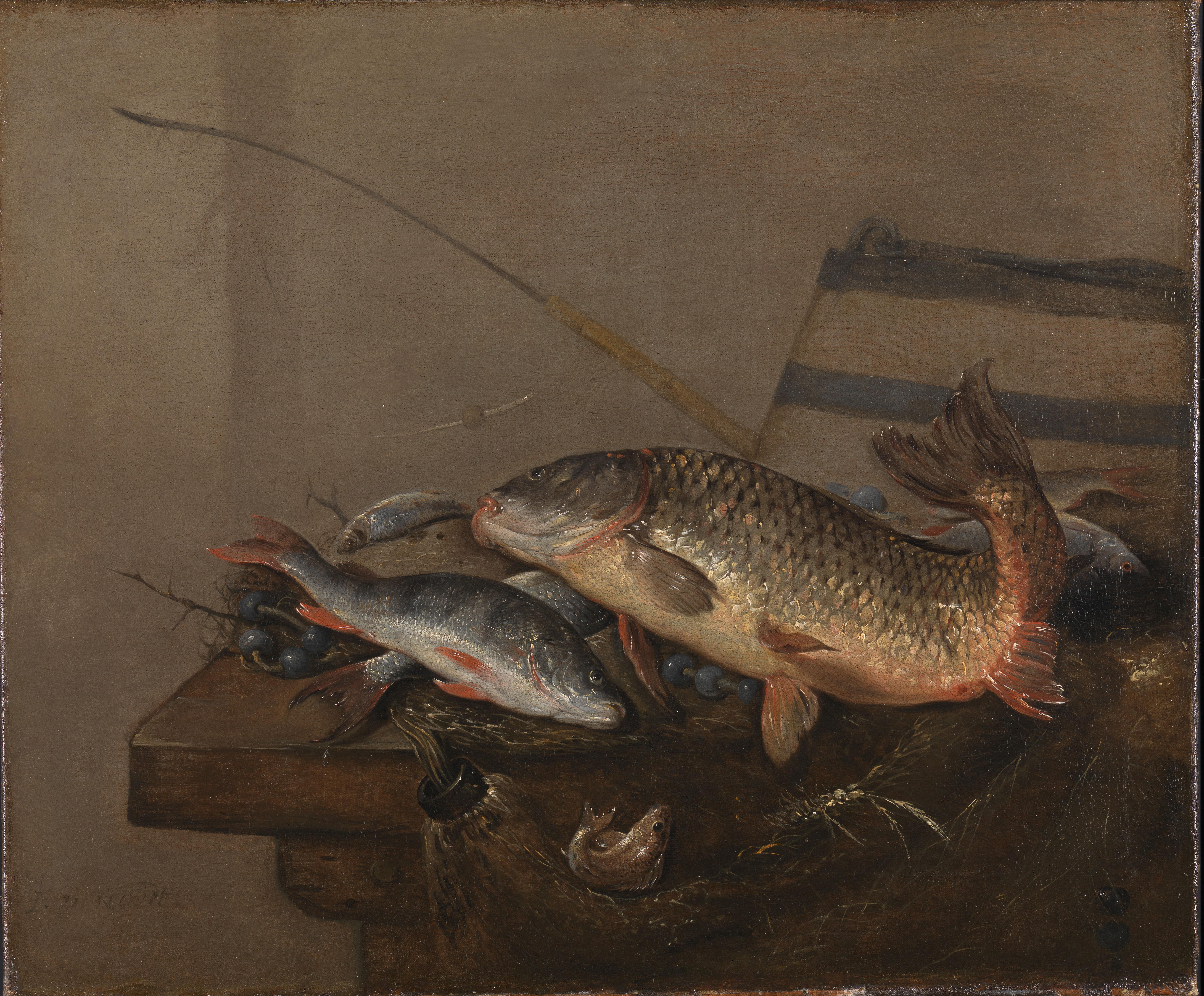 Stilleven met vissen — Pieter van Noort