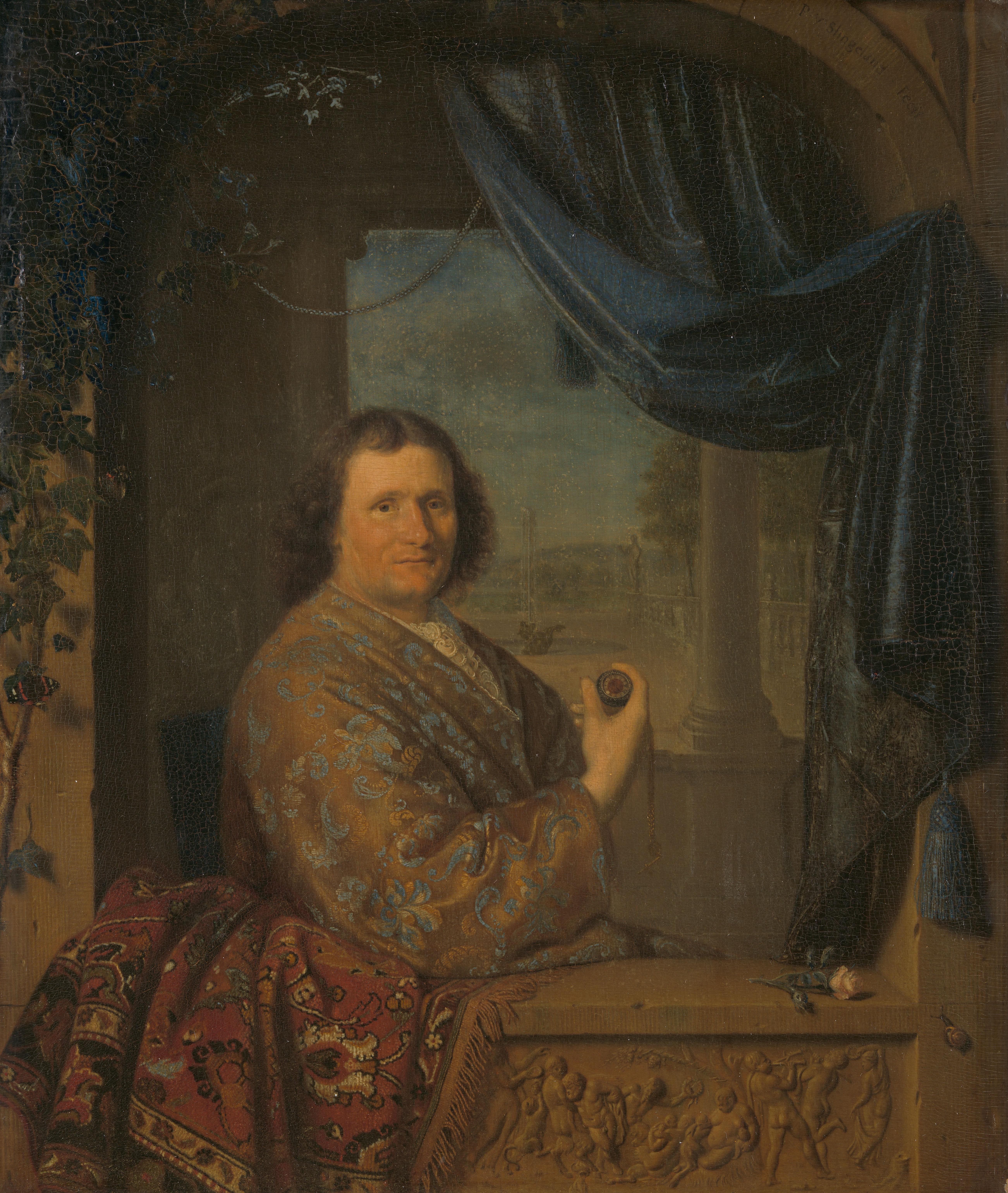Portrait of a Man with a Watch — Pieter Cornelisz. van Slingelandt