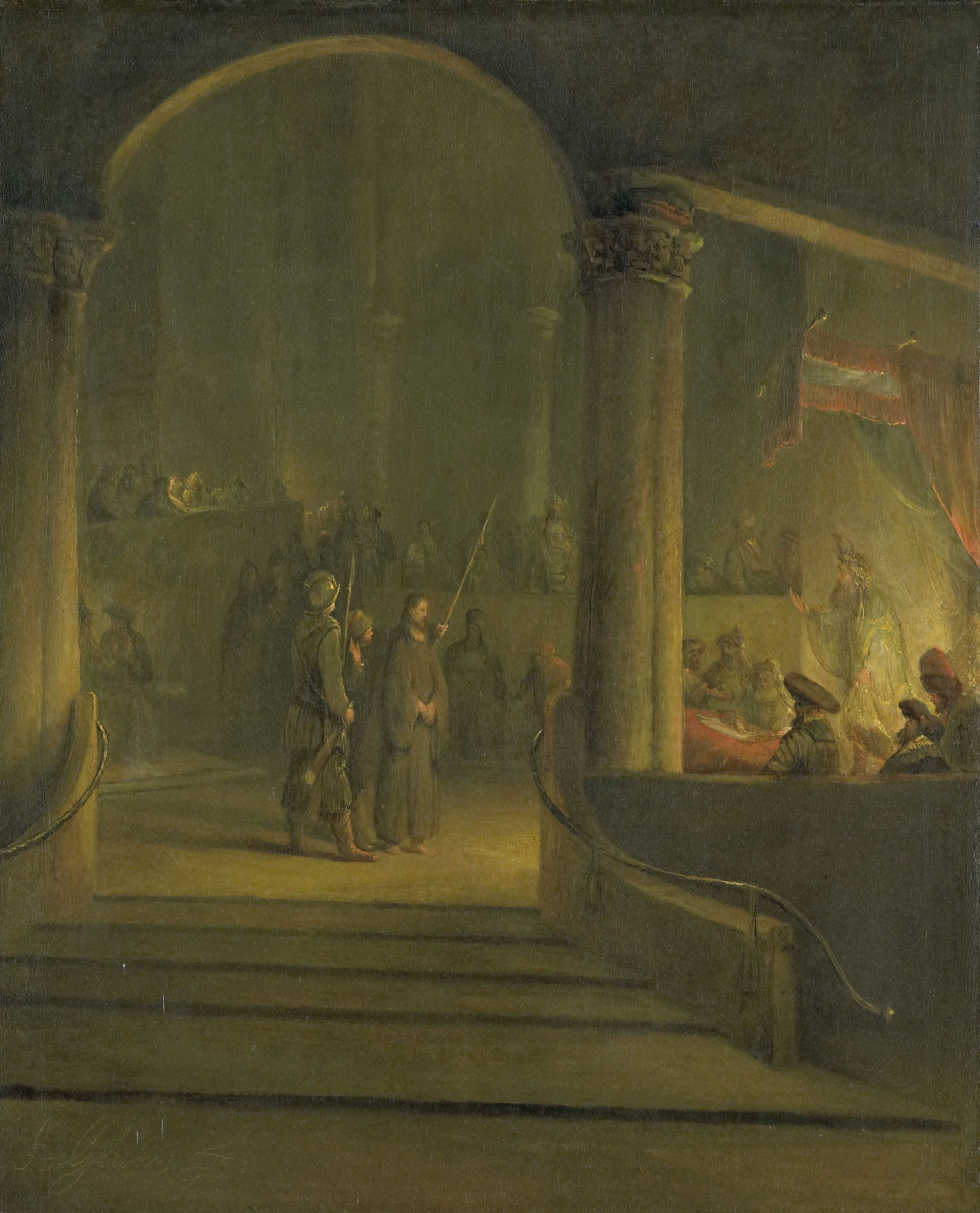 Christus voor Kajafas — Aert de Gelder