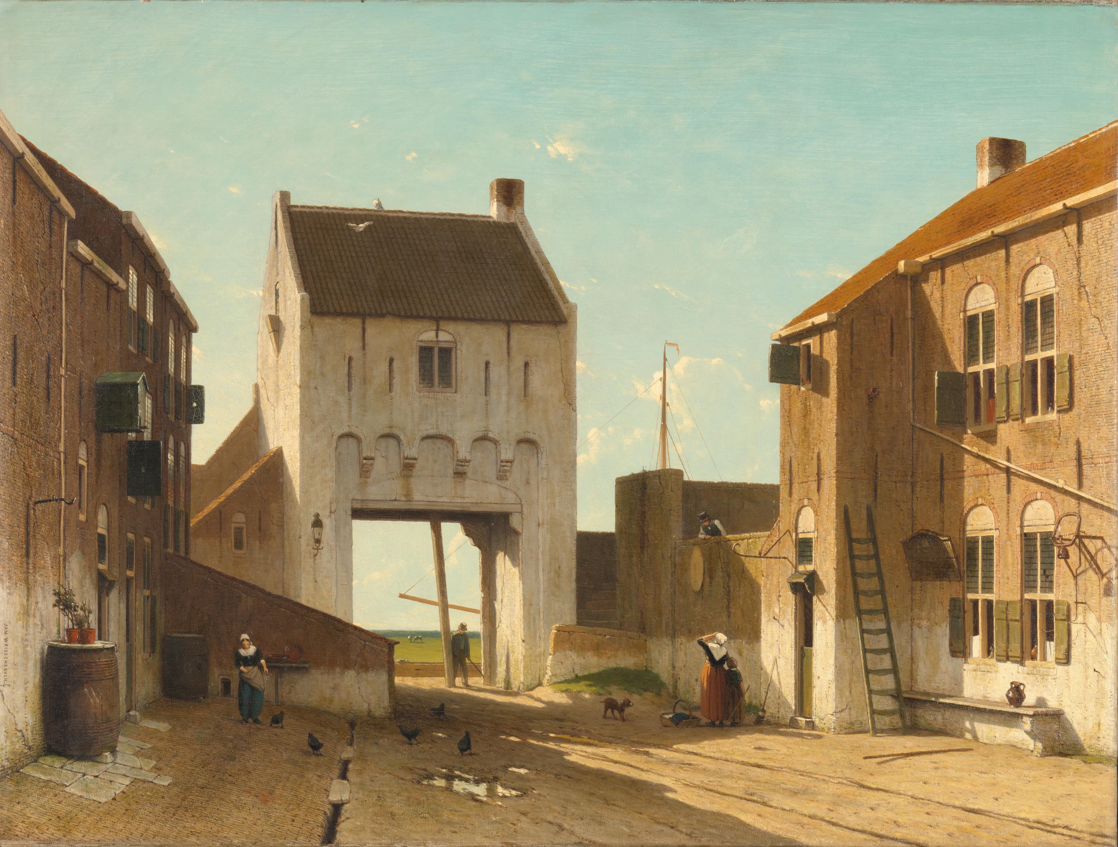 Een stadspoort in Leerdam — Jan Weissenbruch