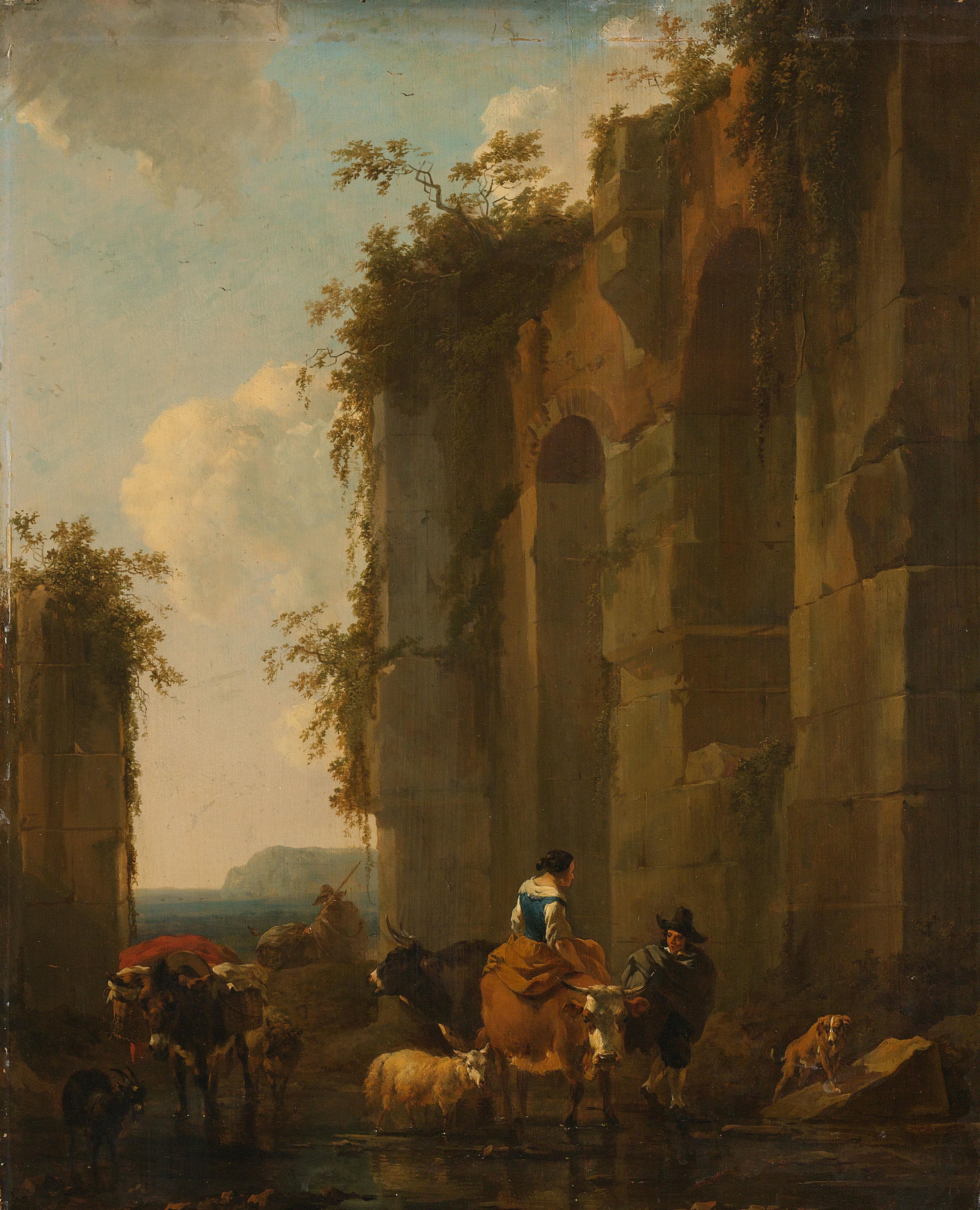 Italiaanse ruïne — Nicolaes Pietersz Berchem