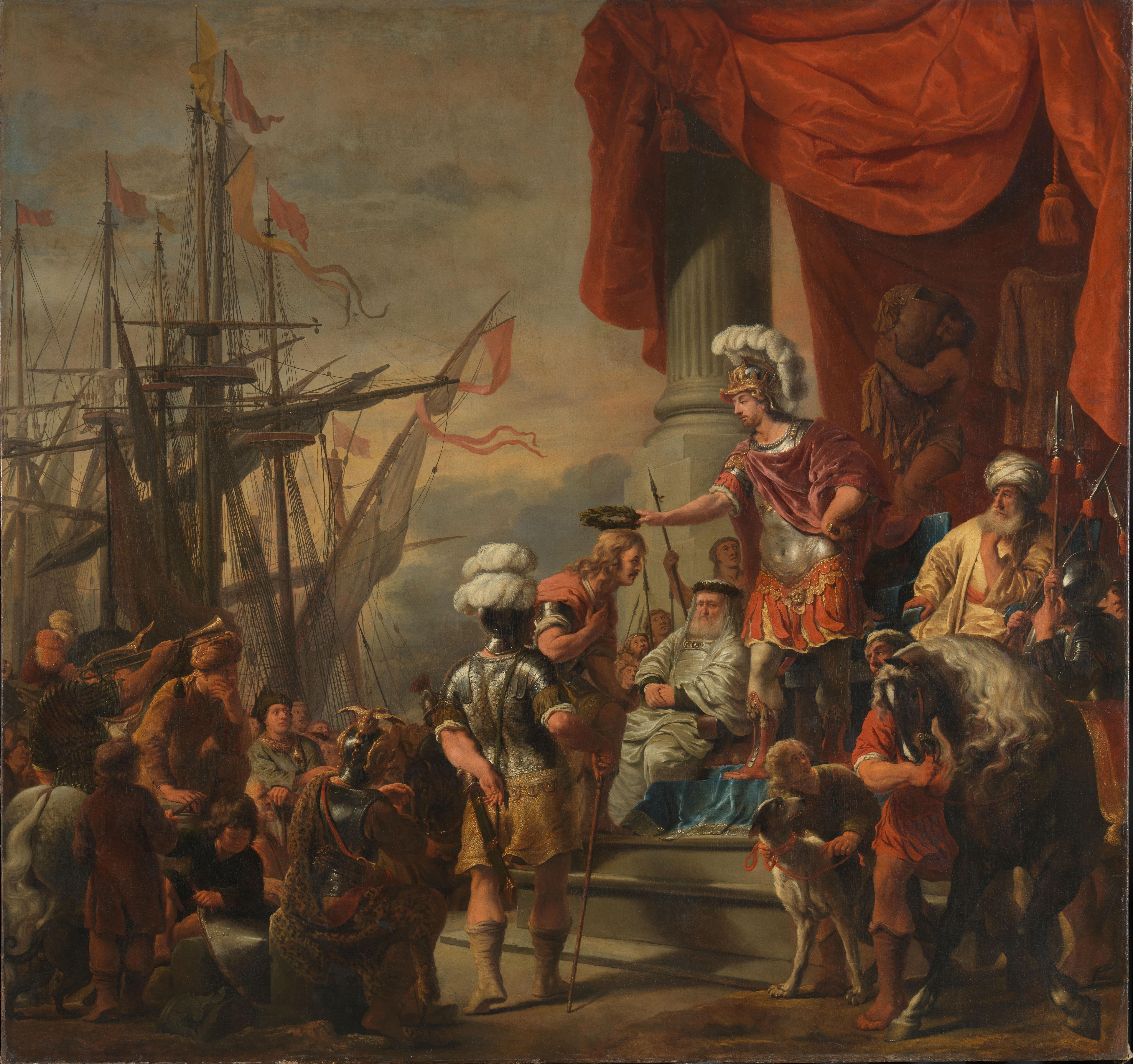 Aeneas kroont Cloanthus — Ferdinand Bol