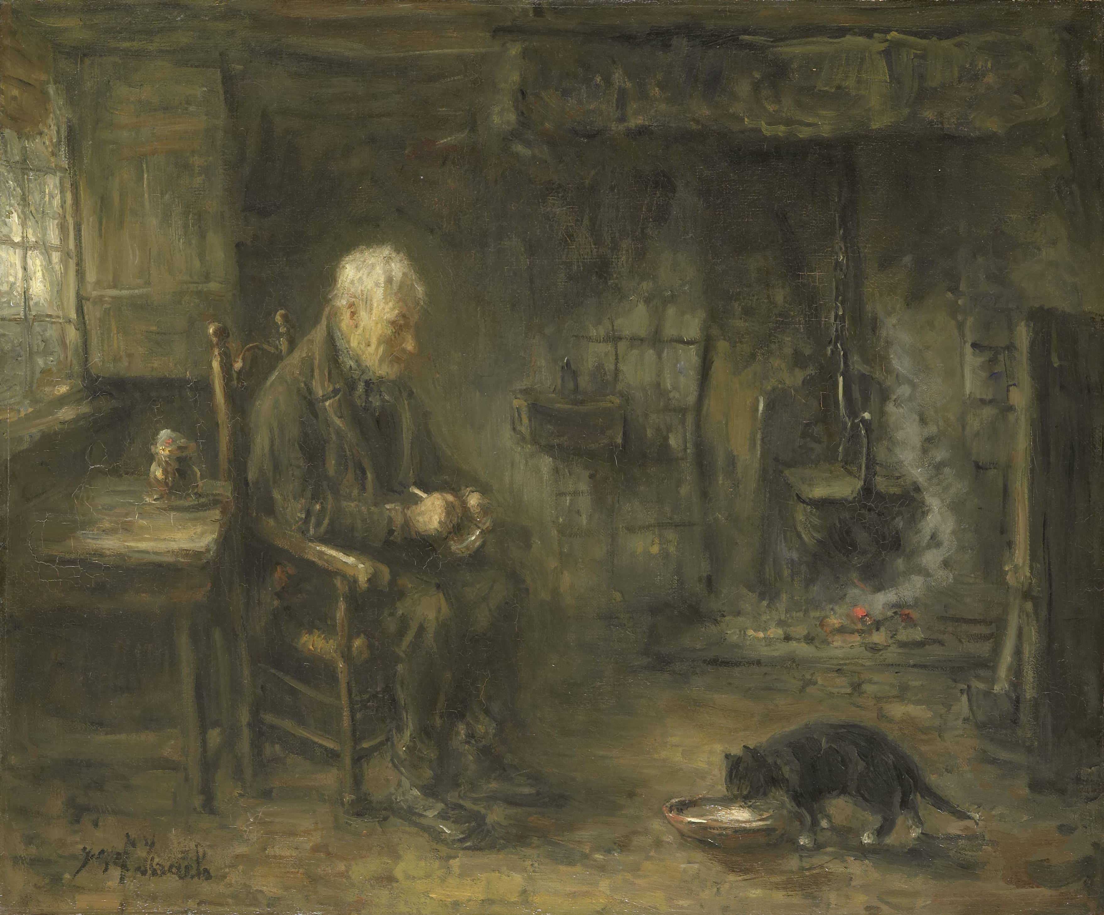 Boereninterieur — Jozef Israëls