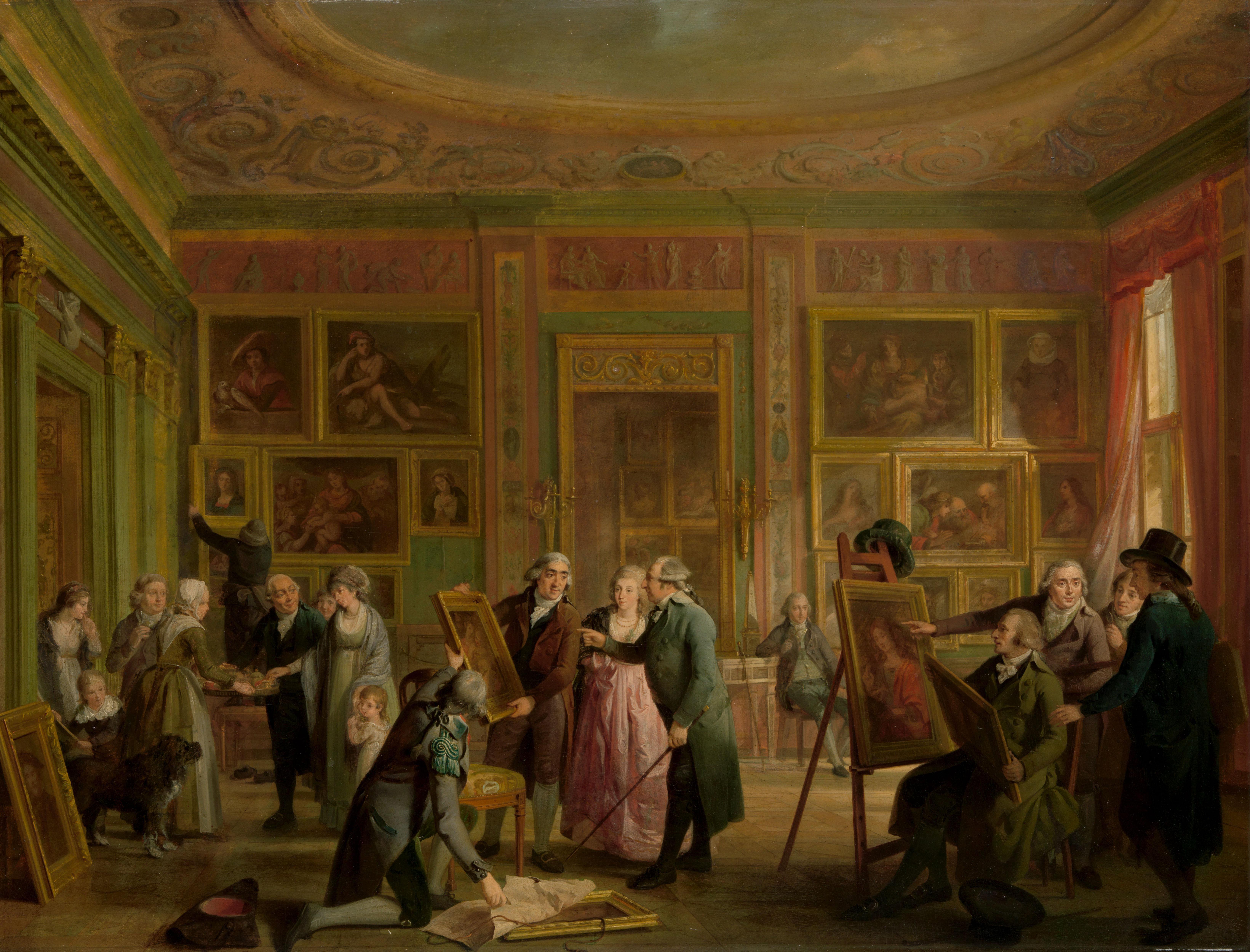 The Art Gallery of Josephus Augustinus Brentano (1752-1821) in his House on the Herengracht, Amsterdam — Adriaan de Lelie