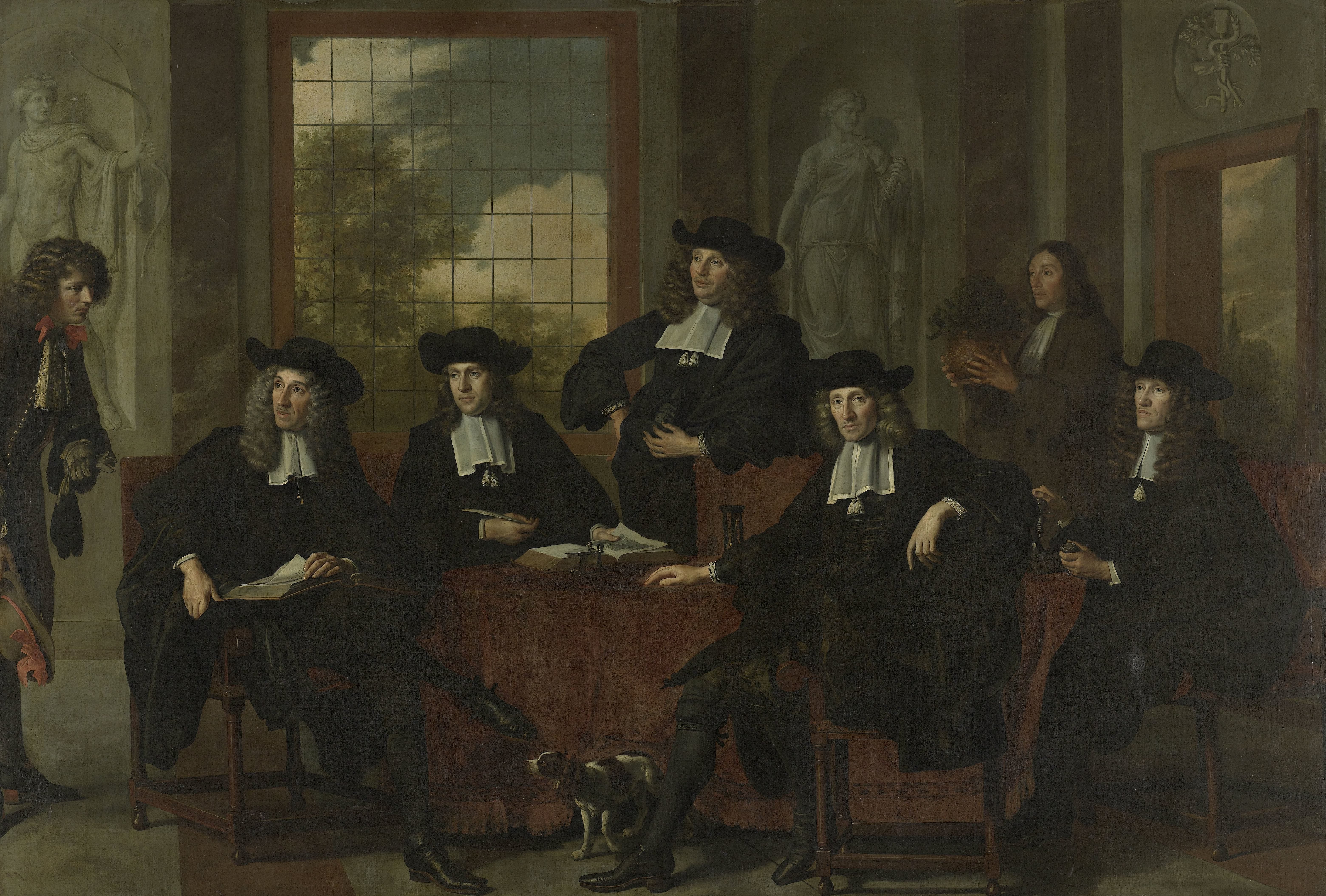 The Superintendents of the Collegium Medicum in Amsterdam, 1683 — Adriaen Backer