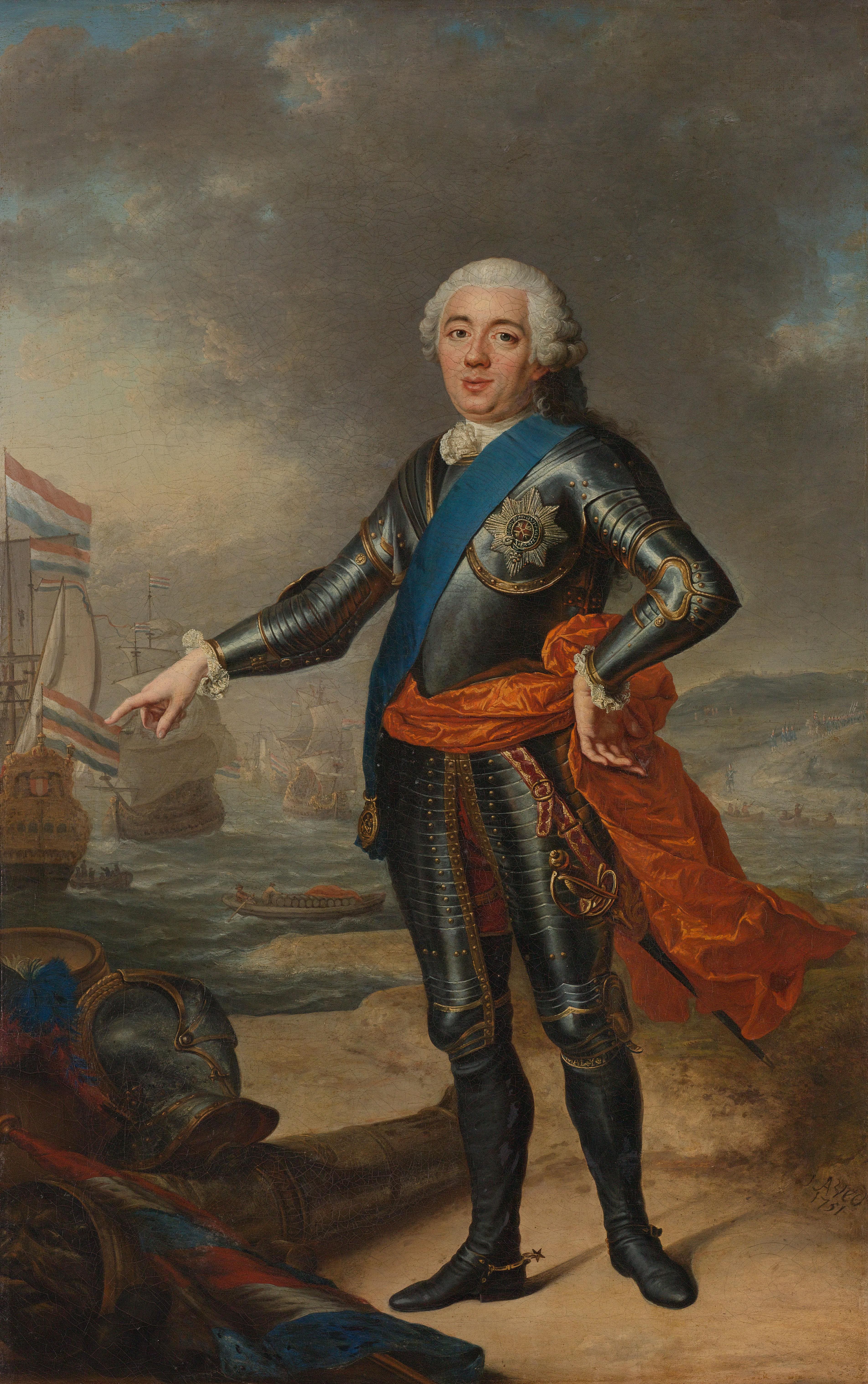 Portrait of Willem IV (1711-1751). Prince of Orange-Nassau — Jacques-André-Joseph Aved