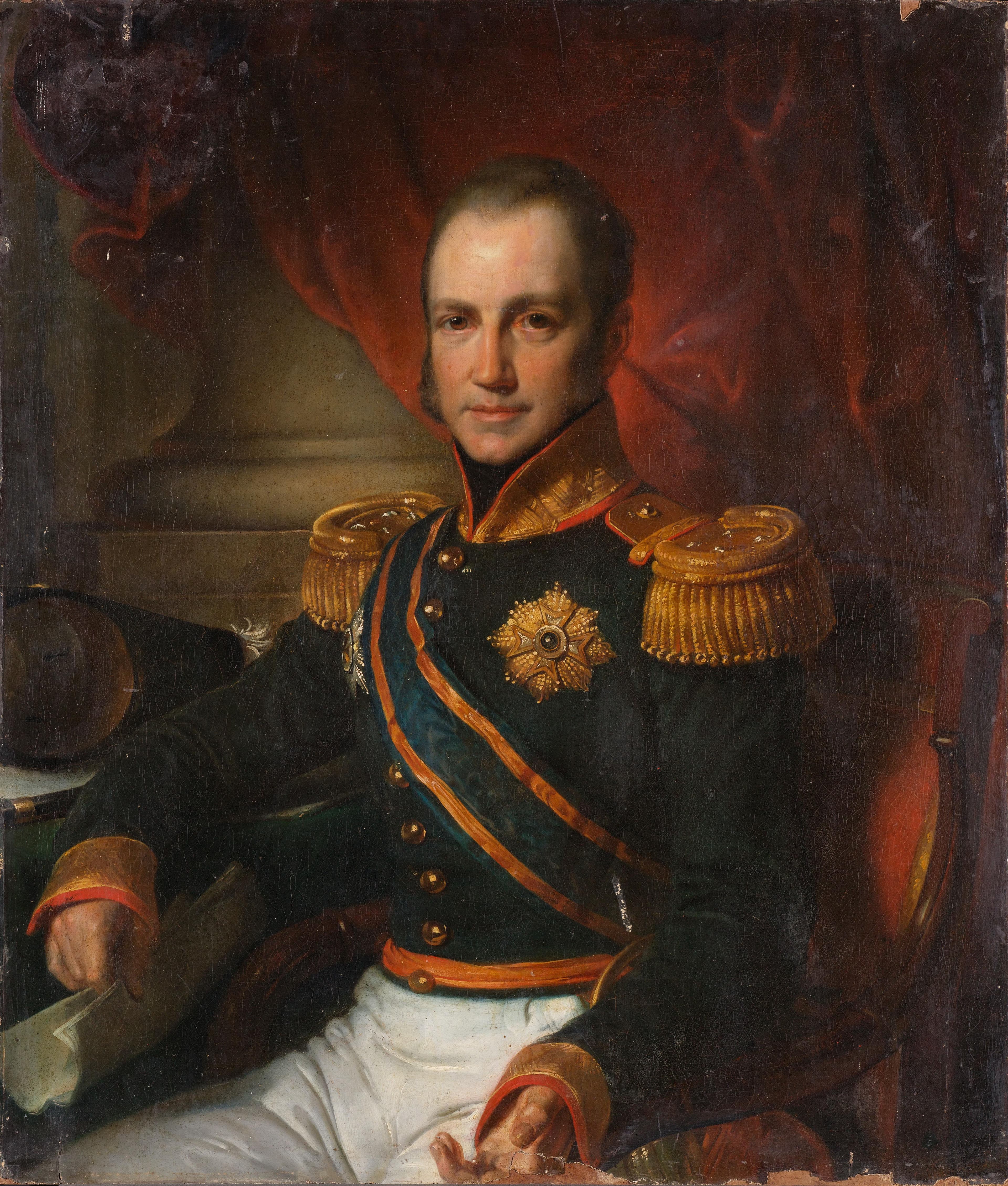 Portrait of Godart Alexander Gerard Philip, Baron van der Capellen, Governor-General of the Dutch East Indies — Cornelis Kruseman