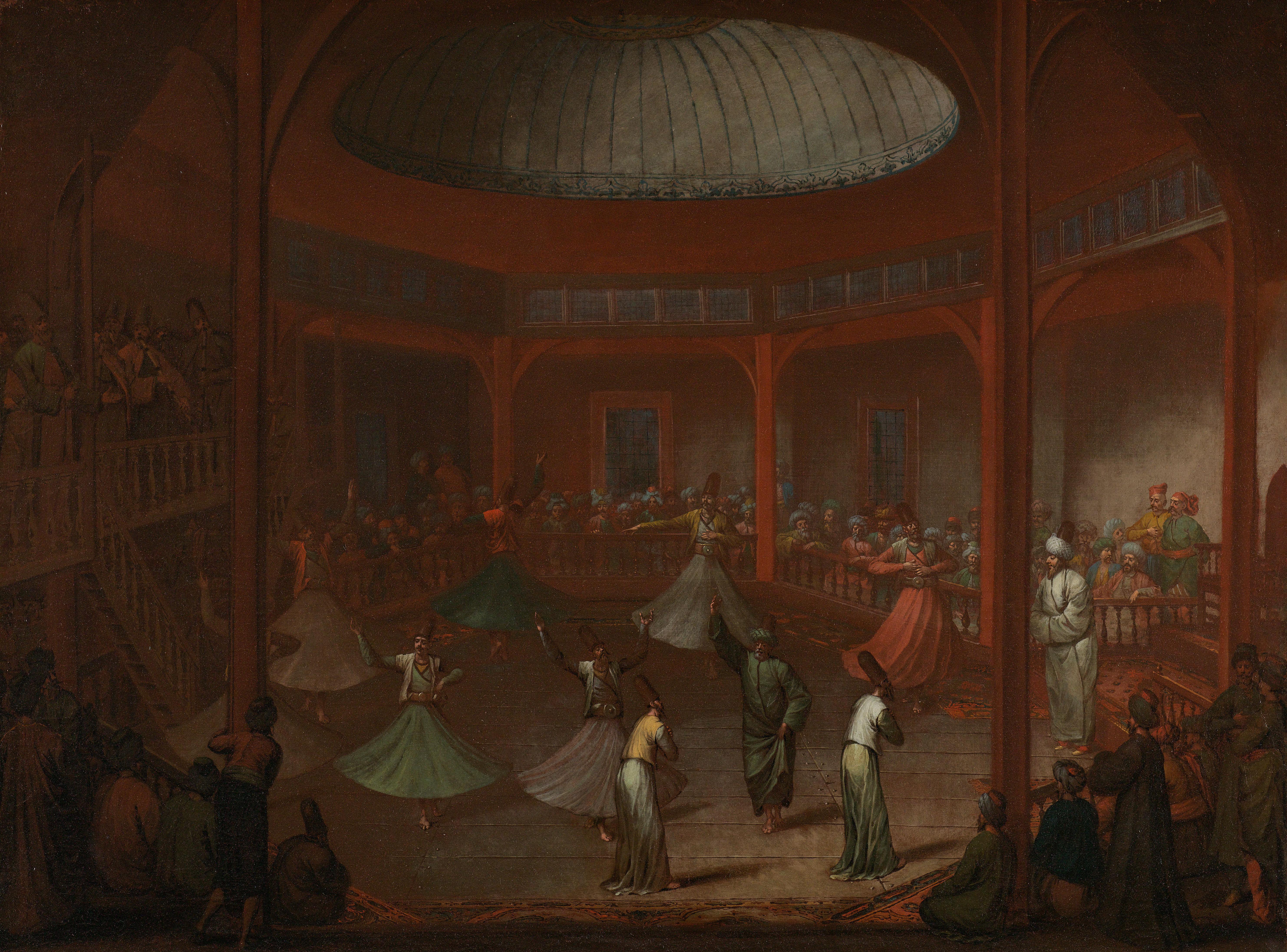 Dansende derwisjen — Jean Baptiste Vanmour