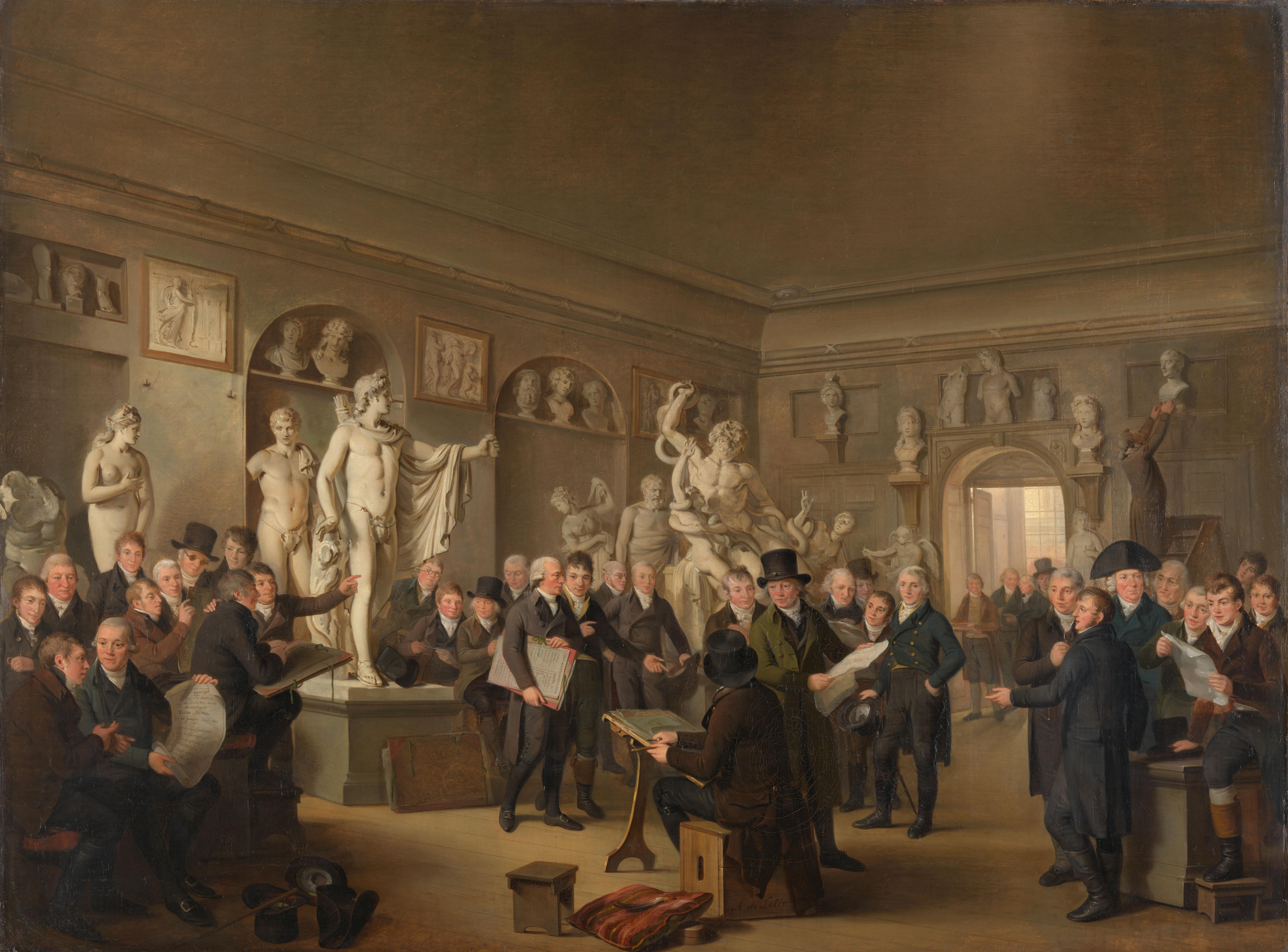 The Sculpture Gallery of the Felix Meritis Society — Adriaan de Lelie