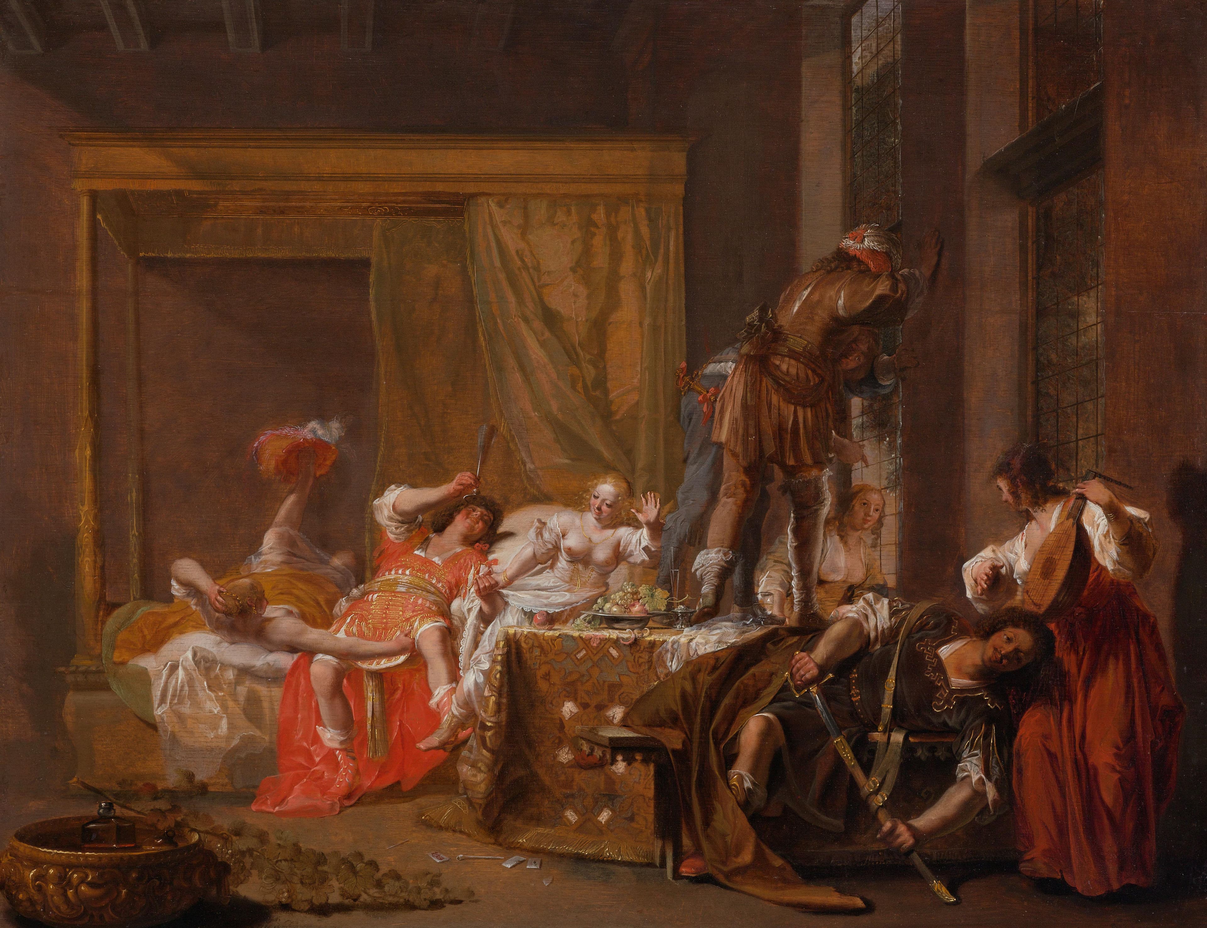 Scene from the Wedding of Messalina and Gaius Sillius — Nicolaes Knupfer