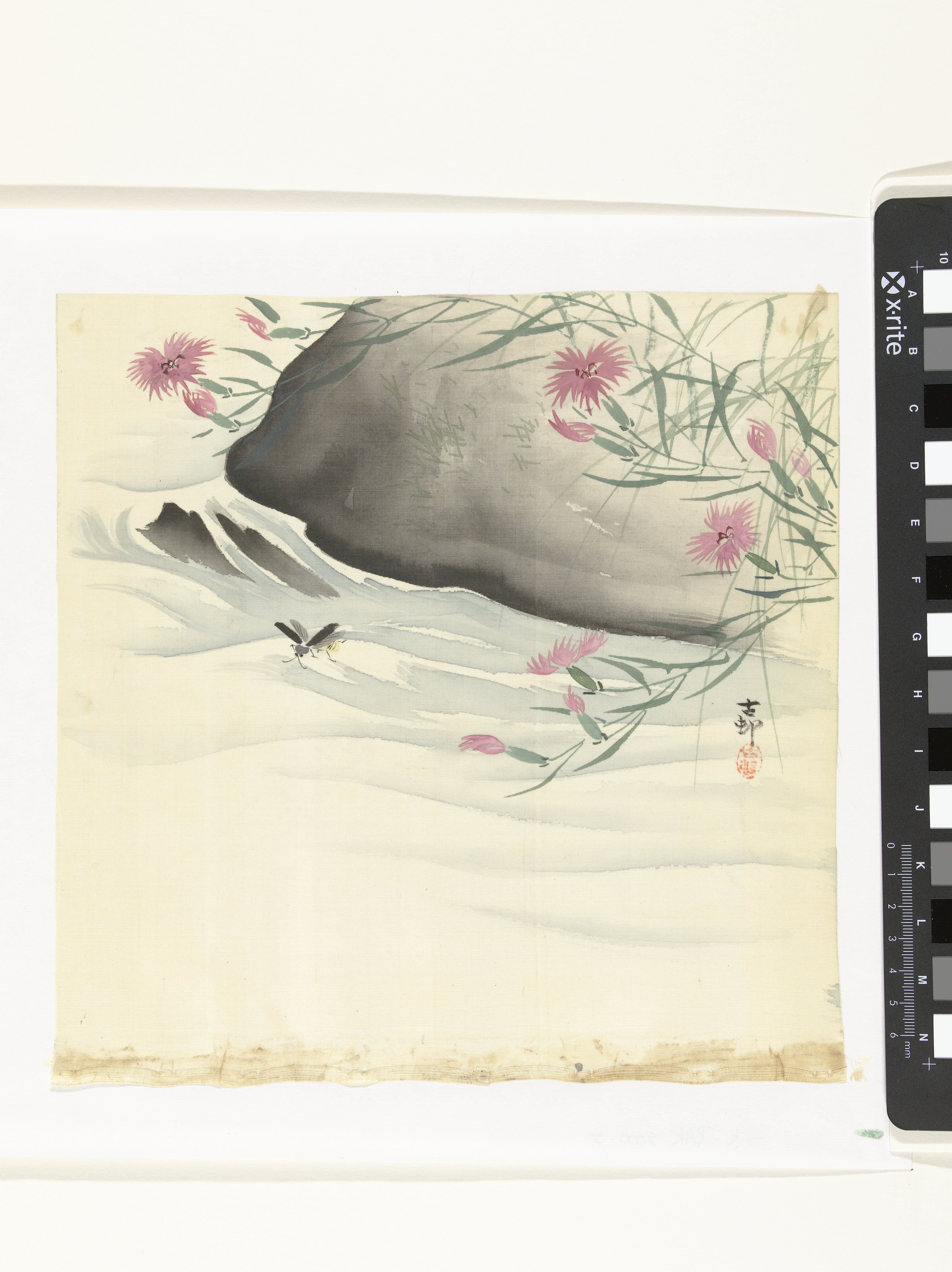 Bloemen aan waterkant — Ohara Koson