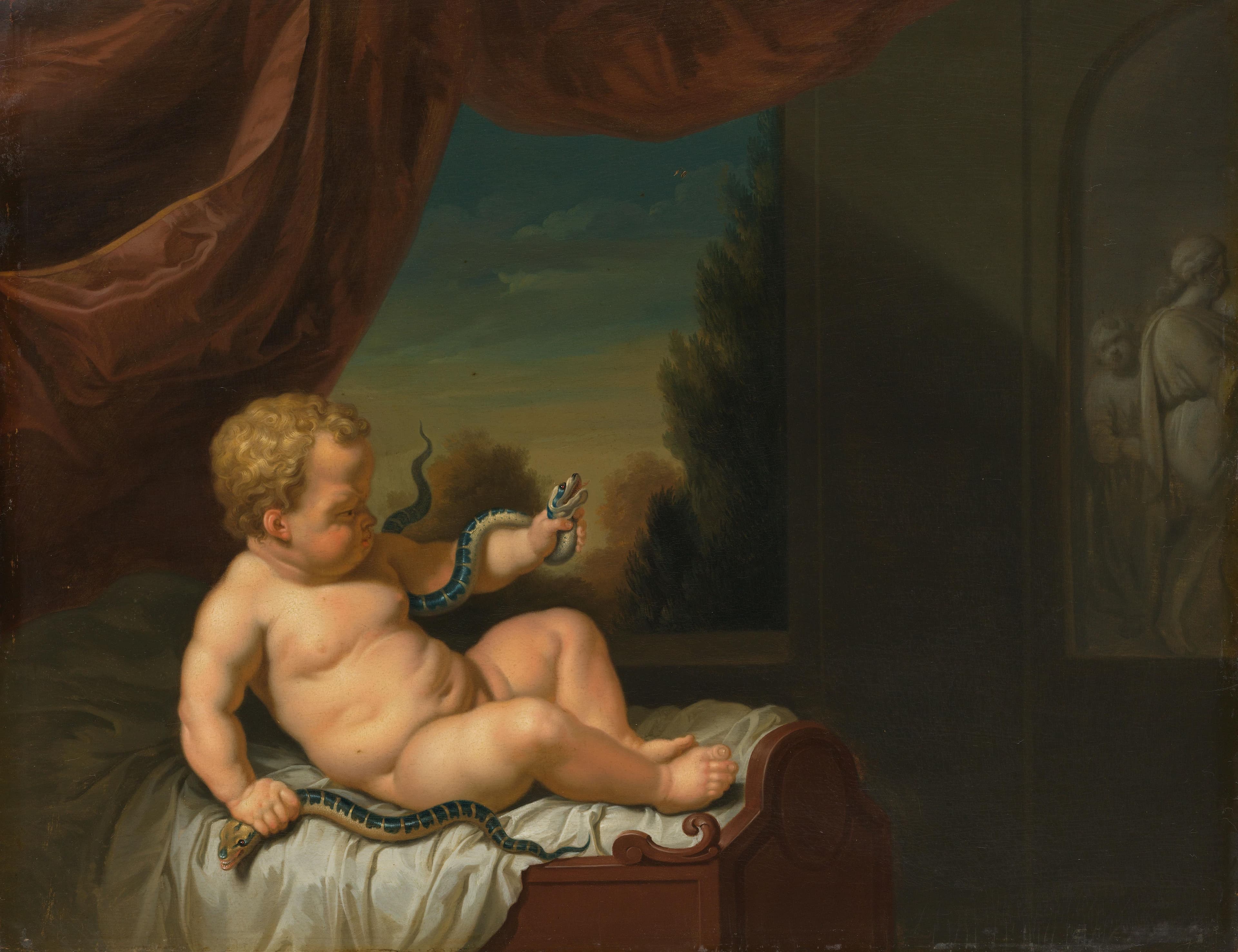 De jonge Hercules met de slangen — Pieter van der Werff
