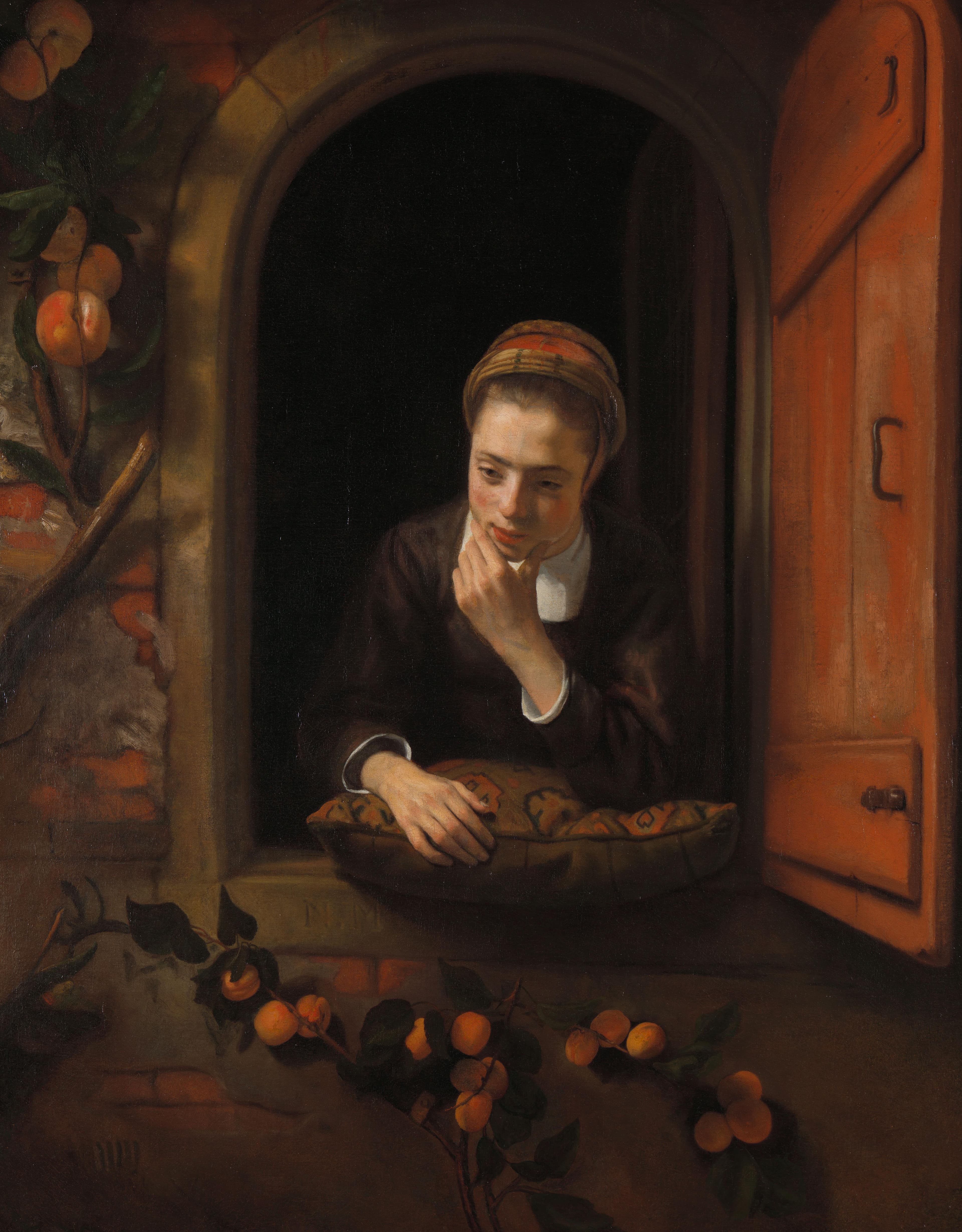 Meisje aan het venster, bekend als 'De peinzende' — Nicolaes Maes