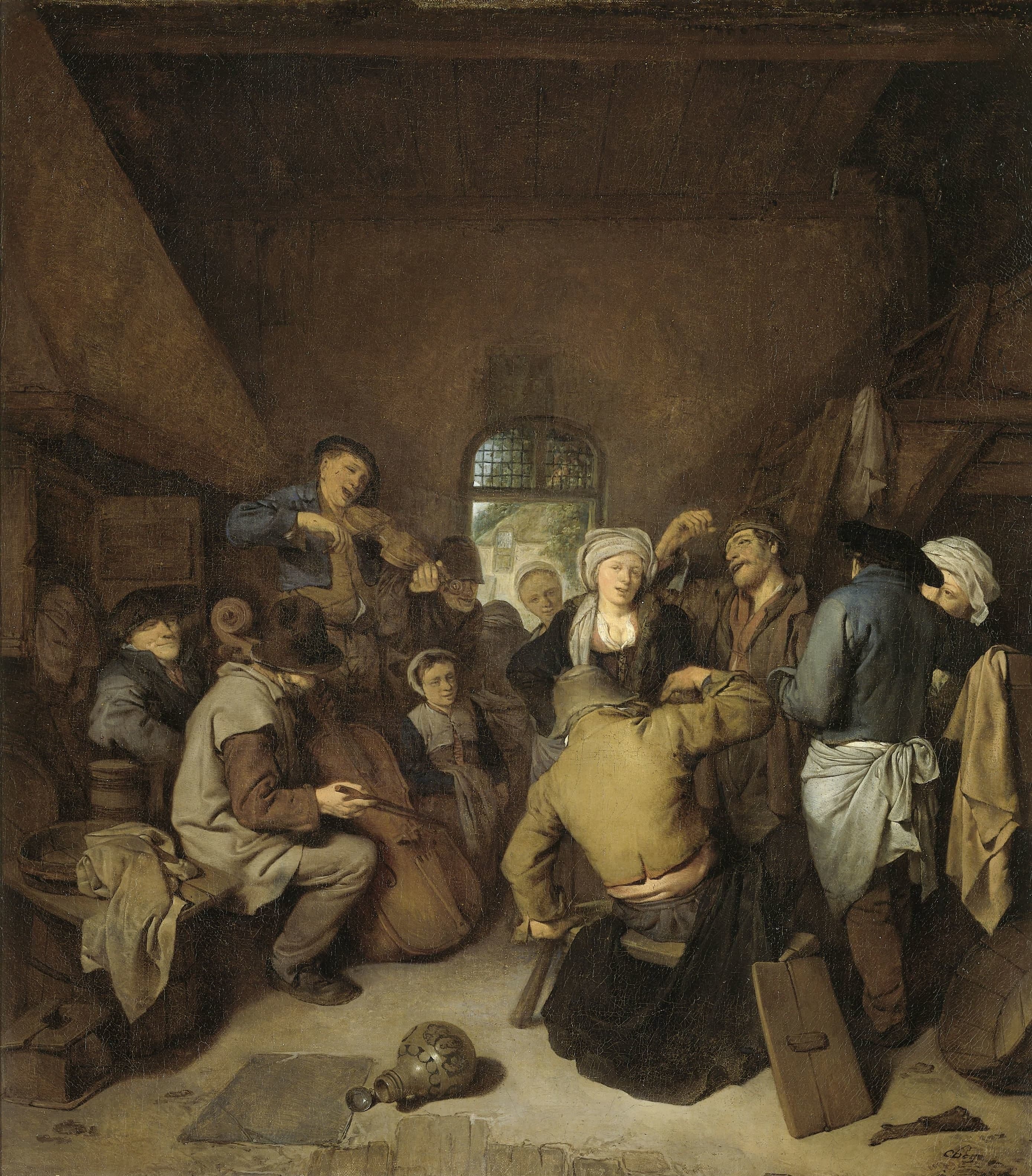 Musicerende en dansende boeren — Cornelis Pietersz. Bega