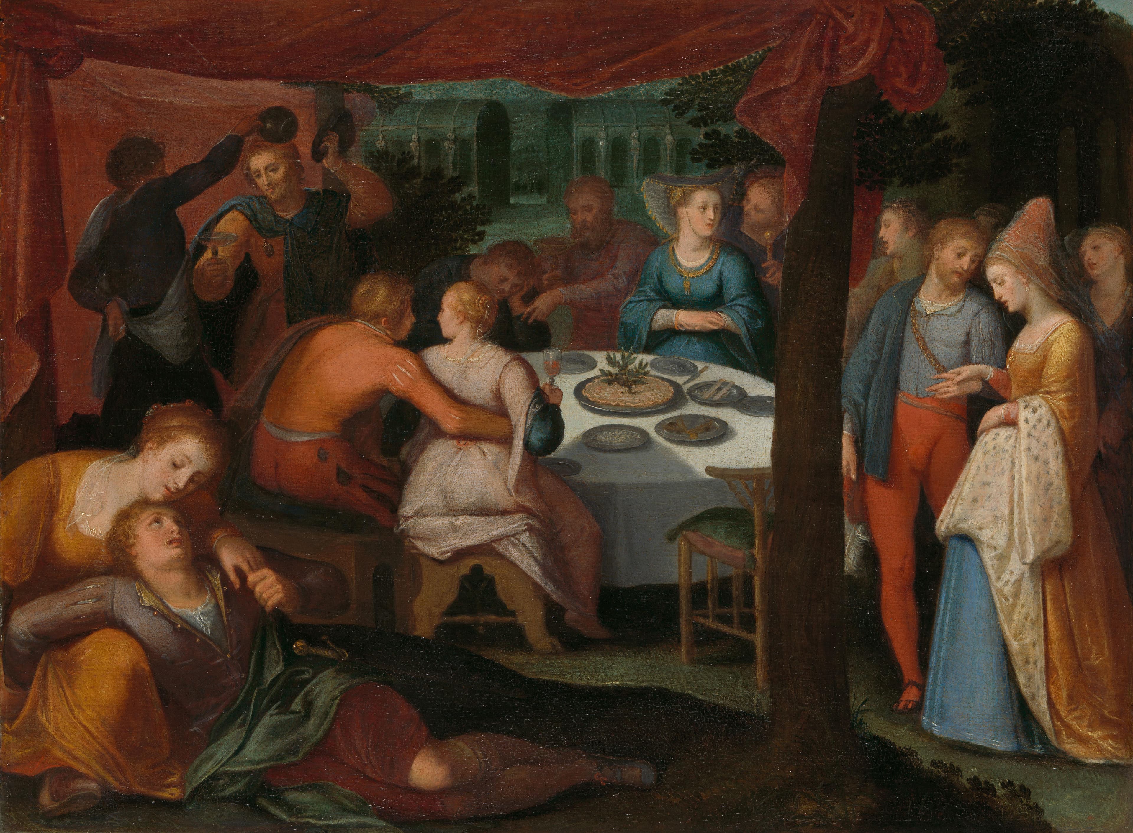 Een avondmaal in een bos: ongeïdentificeerde voorstelling — Otto van Veen