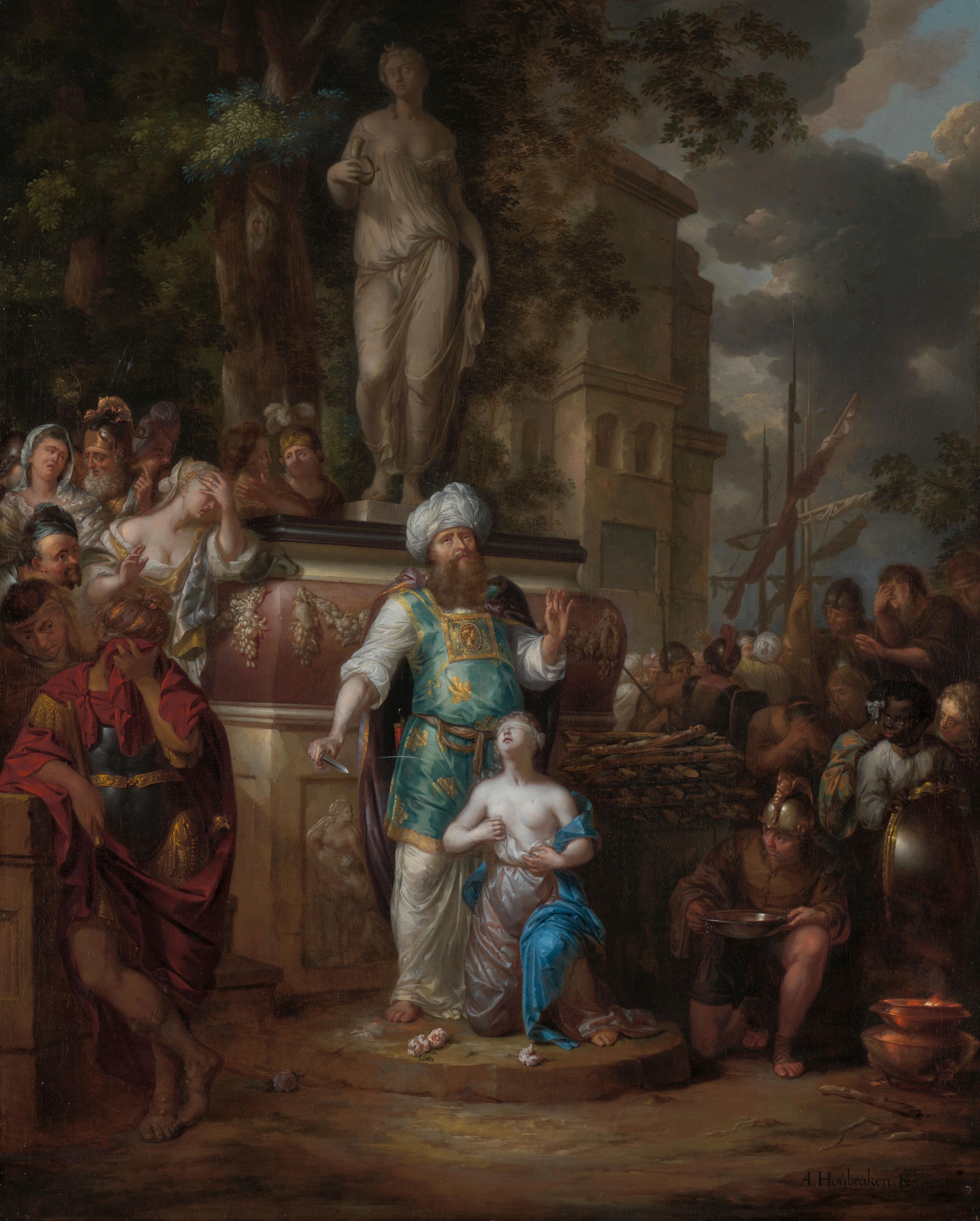Sacrifice of Iphigenia — Arnold Houbraken