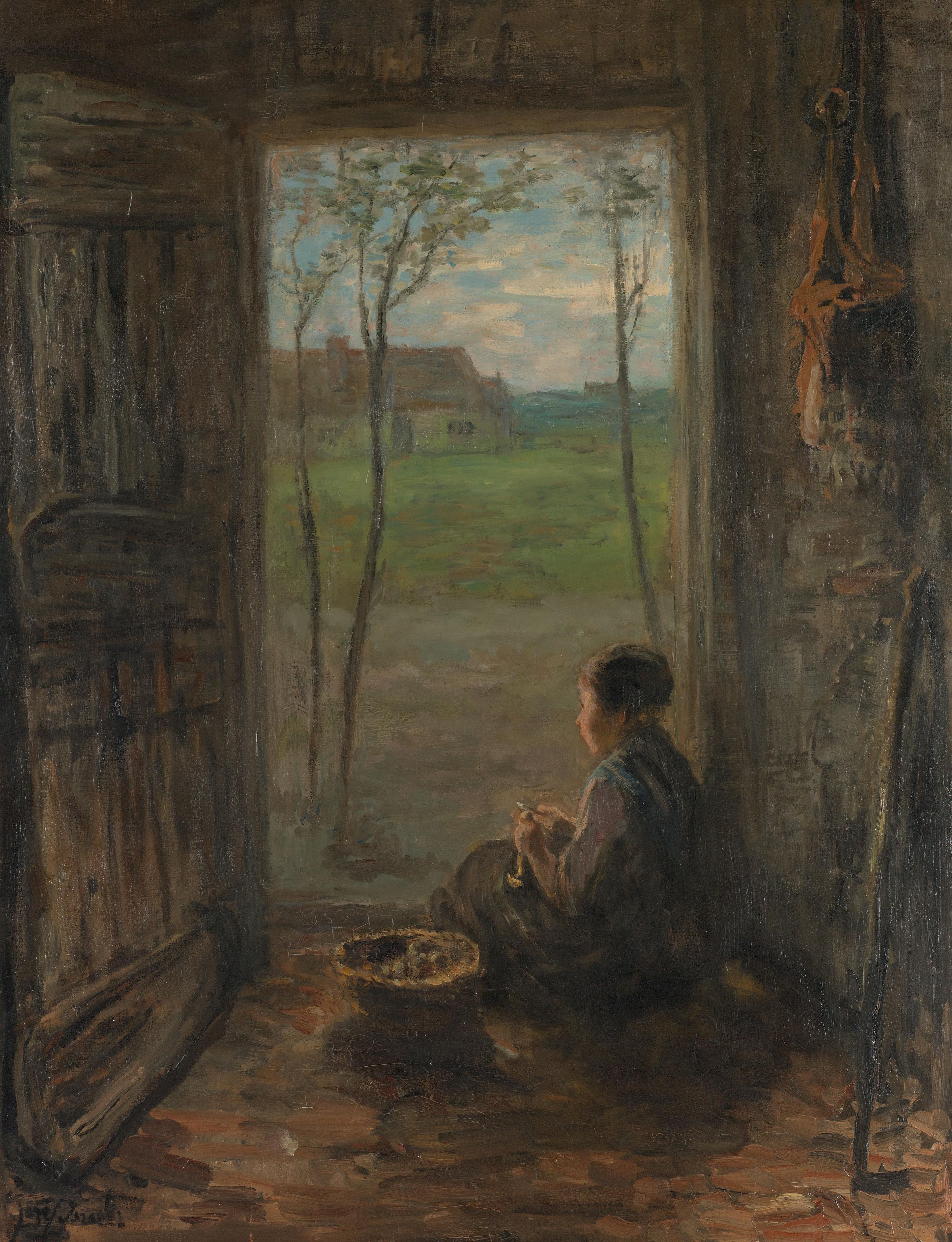 A Scene of Life in Laren — Jozef Israëls