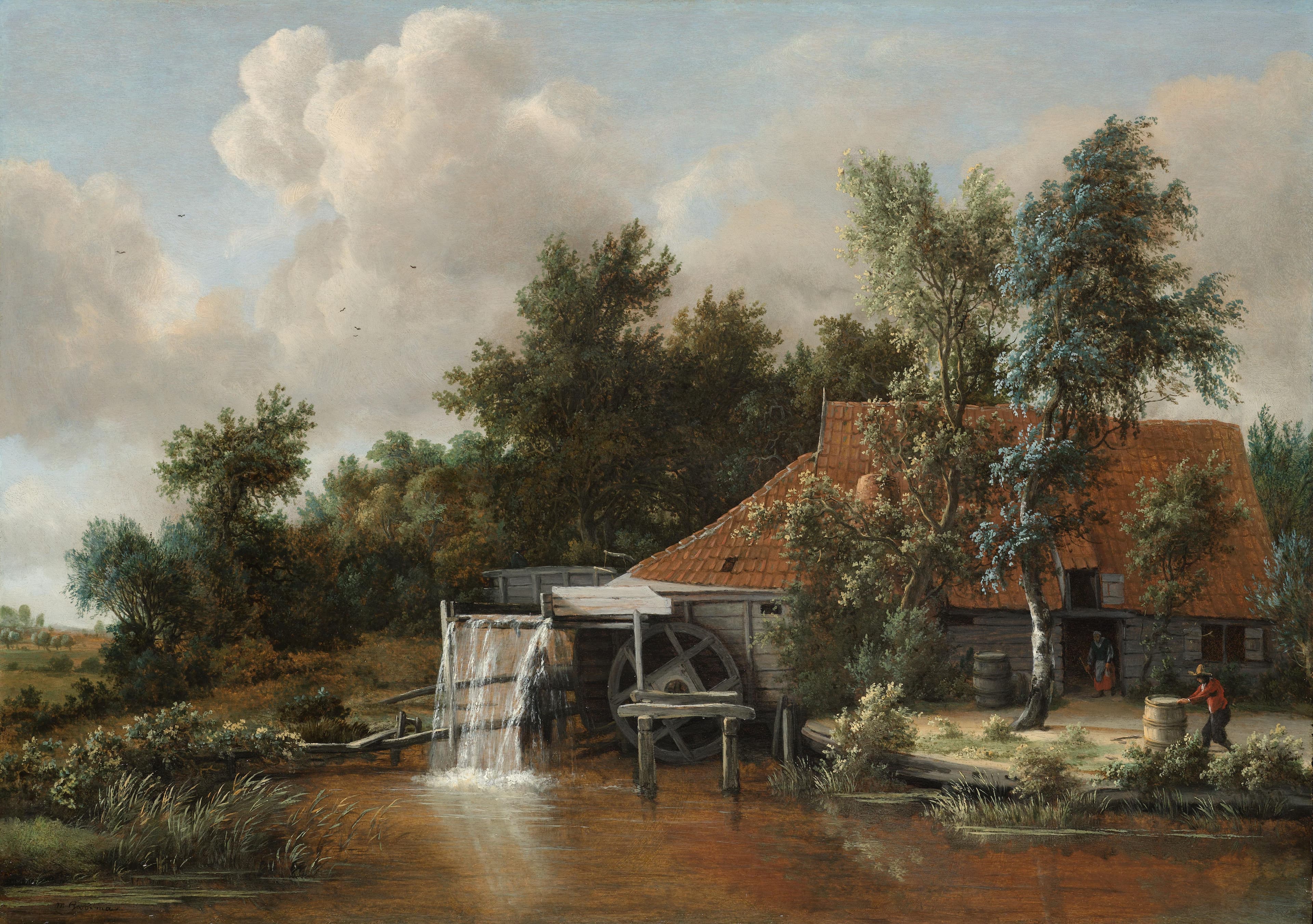 Een watermolen — Meindert Hobbema