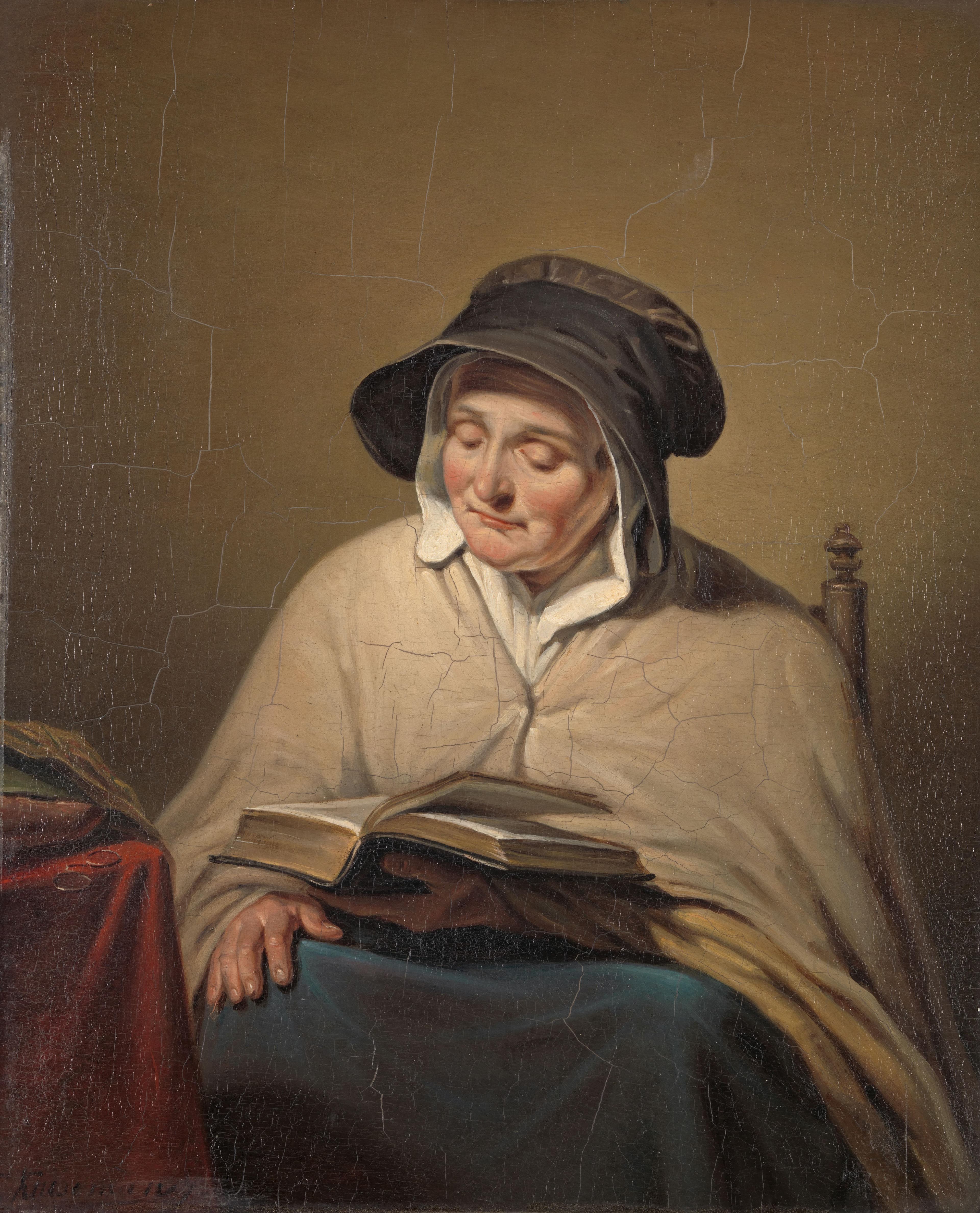 Old Woman Reading — Cornelis Kruseman