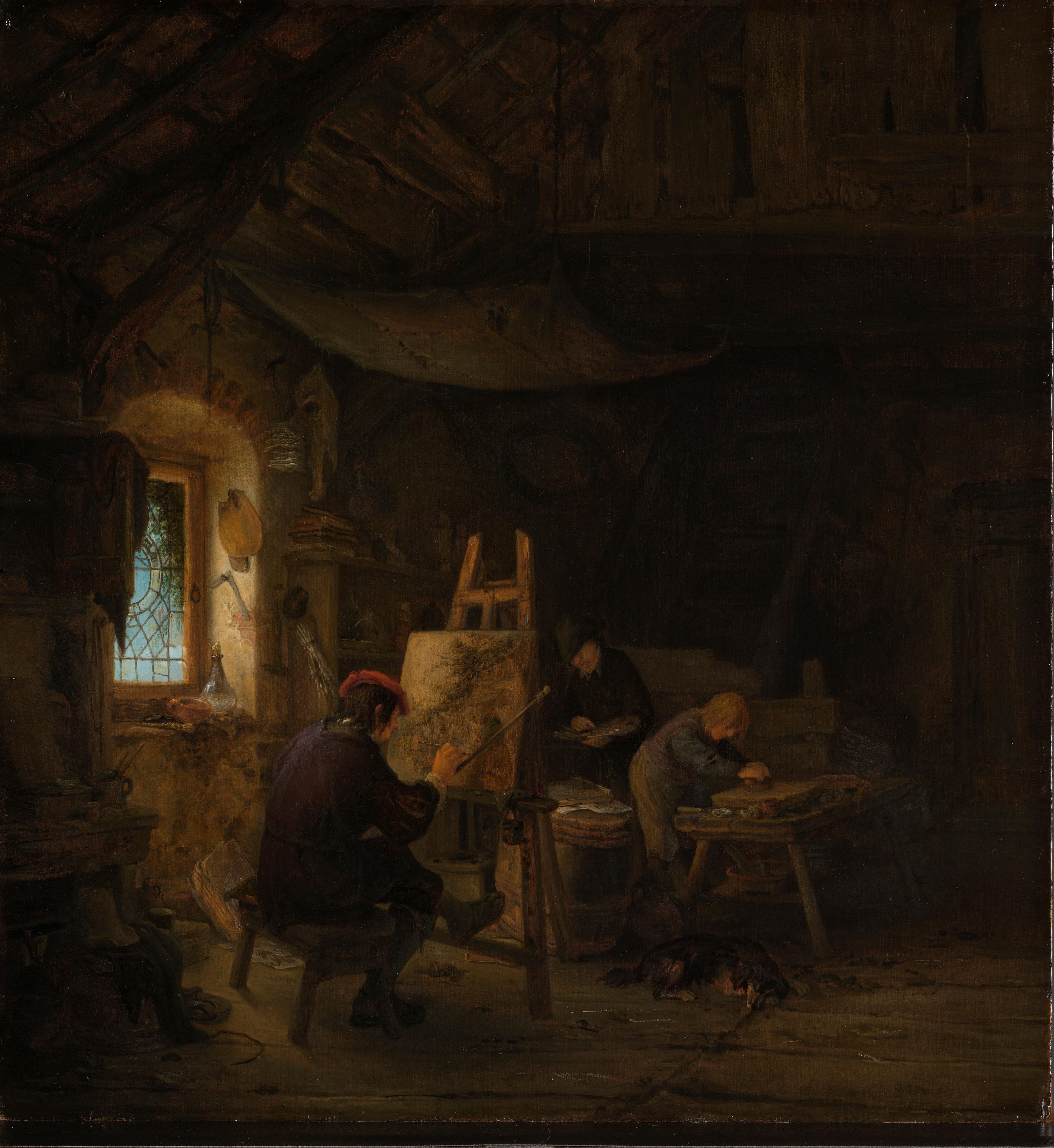 The Painter’s Studio — Adriaen van Ostade