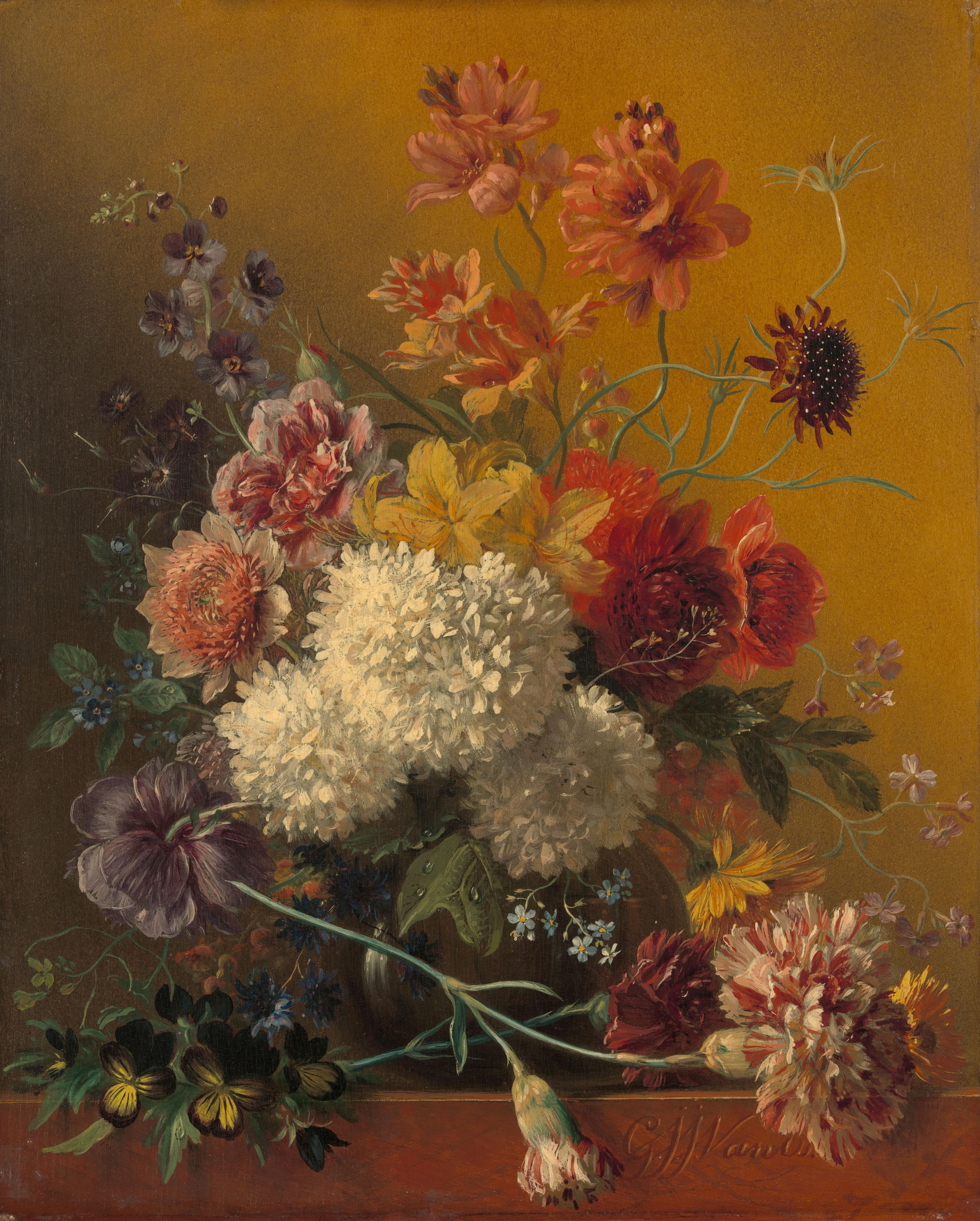 Still Life with Flowers — Georgius Jacobus Johannes van Os