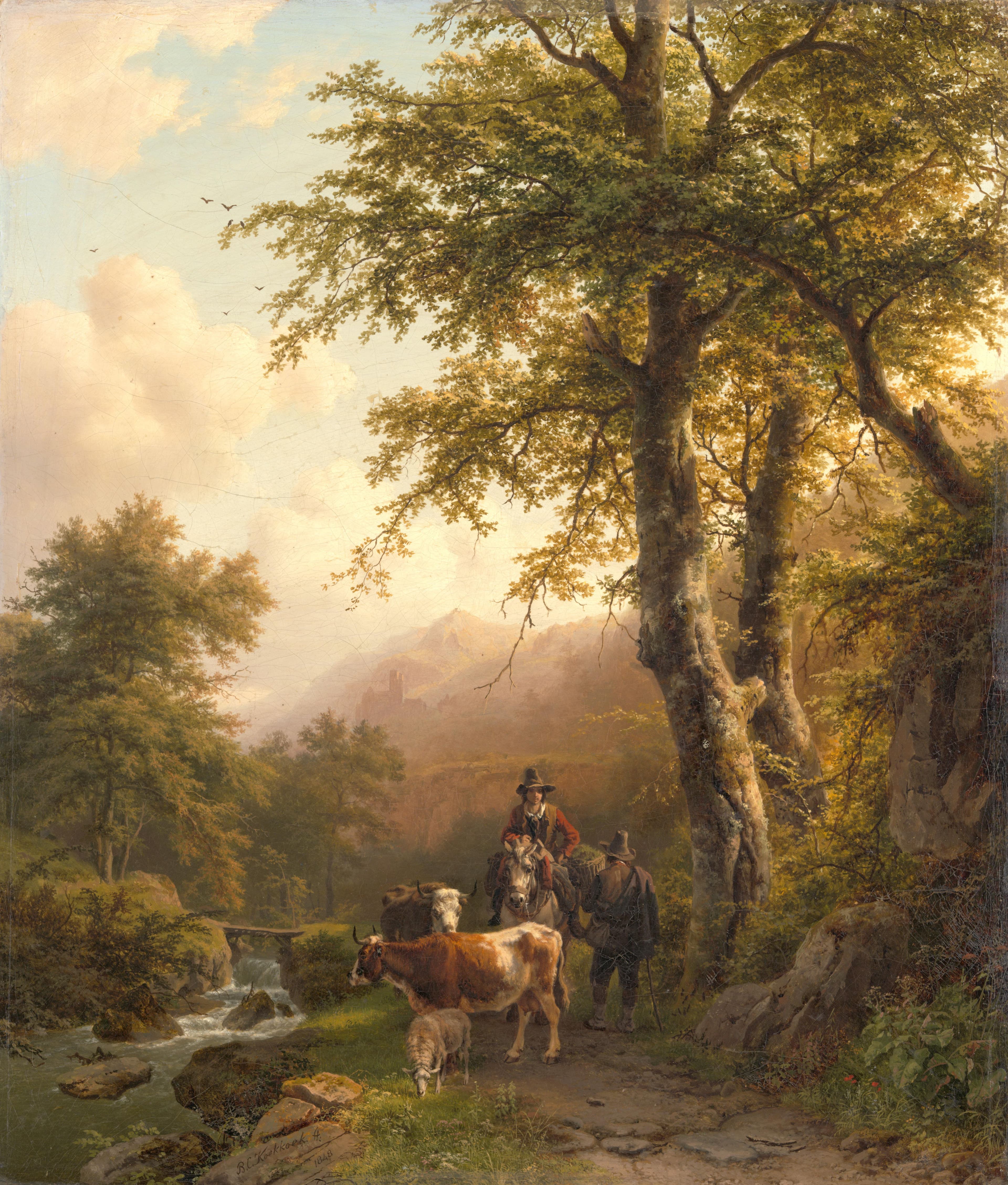 Italian Landscape — Barend Cornelis Koekkoek