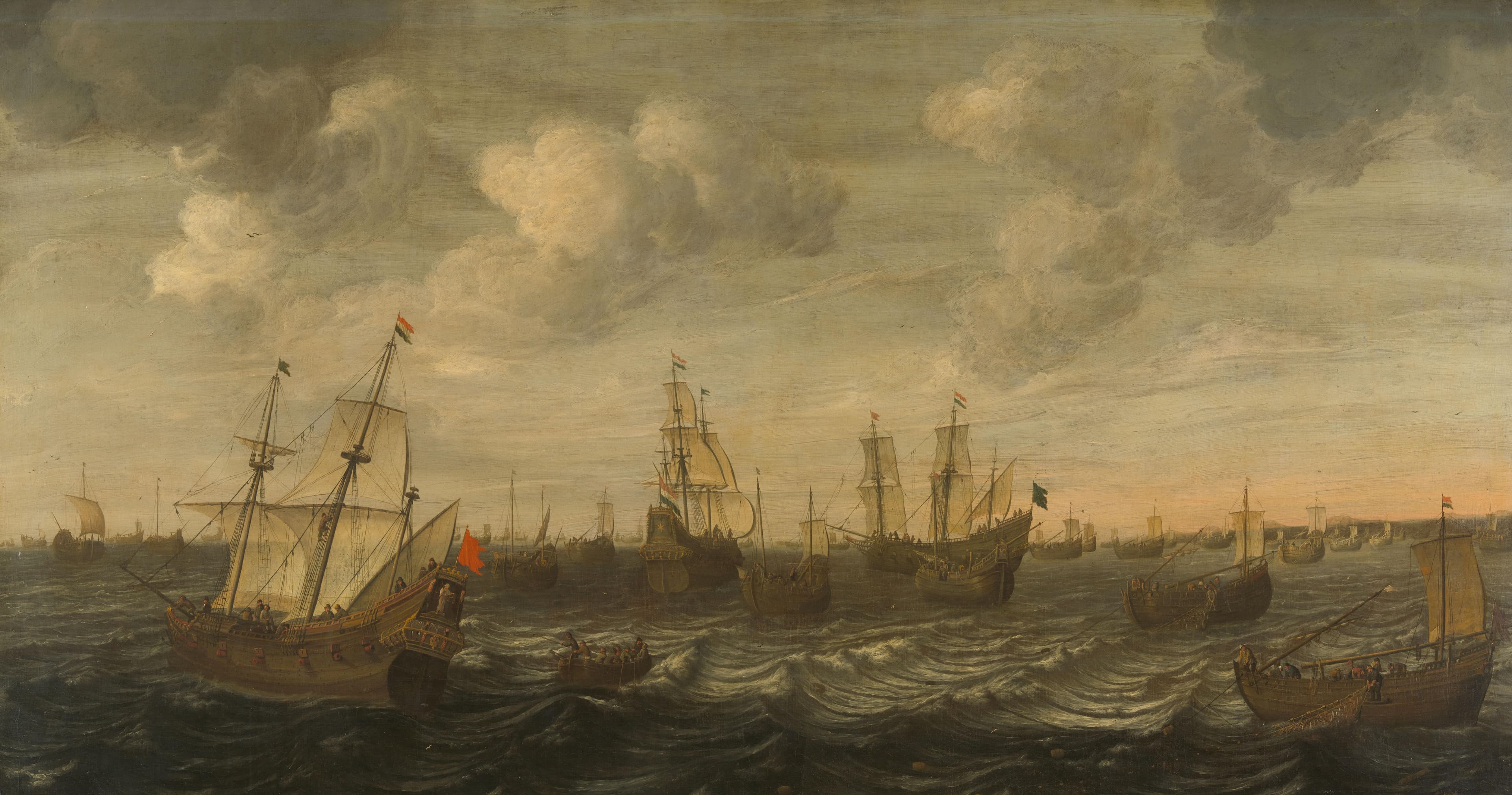 The Dutch Herring Fleet at the fishing grounds — Cornelis Beelt