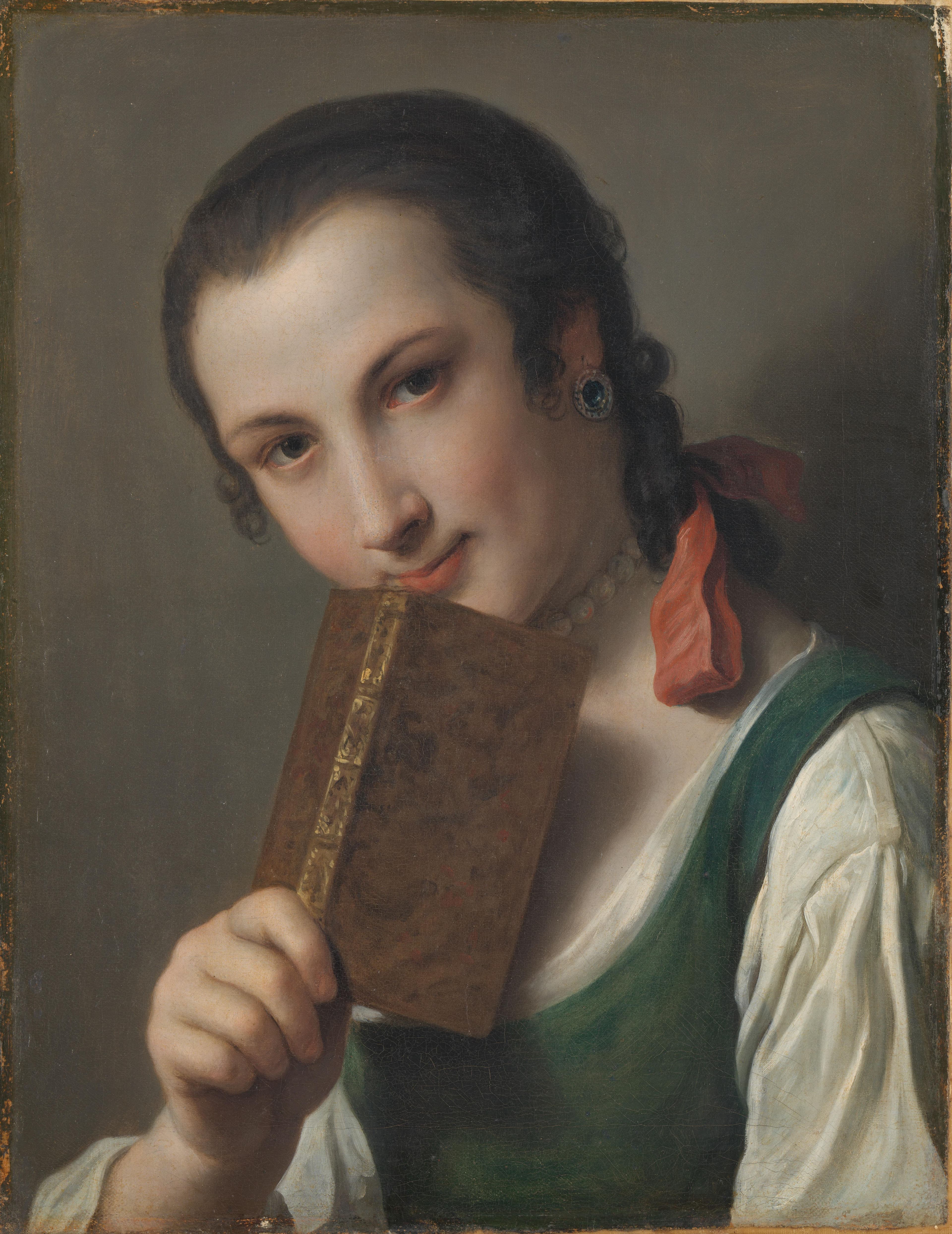 A Young Woman with a Book — Pietro Rotari