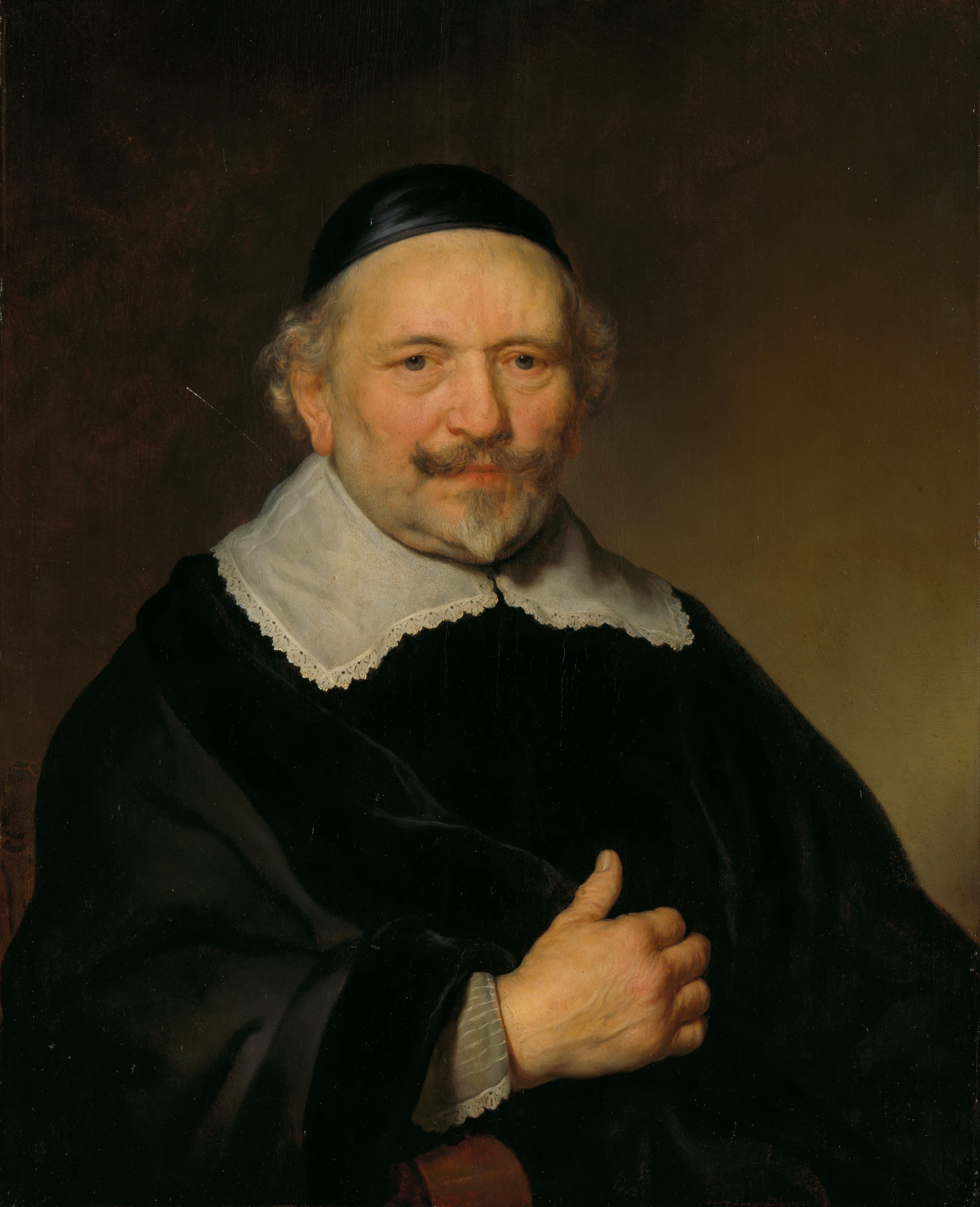 Portrait of a Man, thought to be Johannes Uyttenbogaert (1608-80), Receiver-General of the Amsterdam District — Govert Flinck