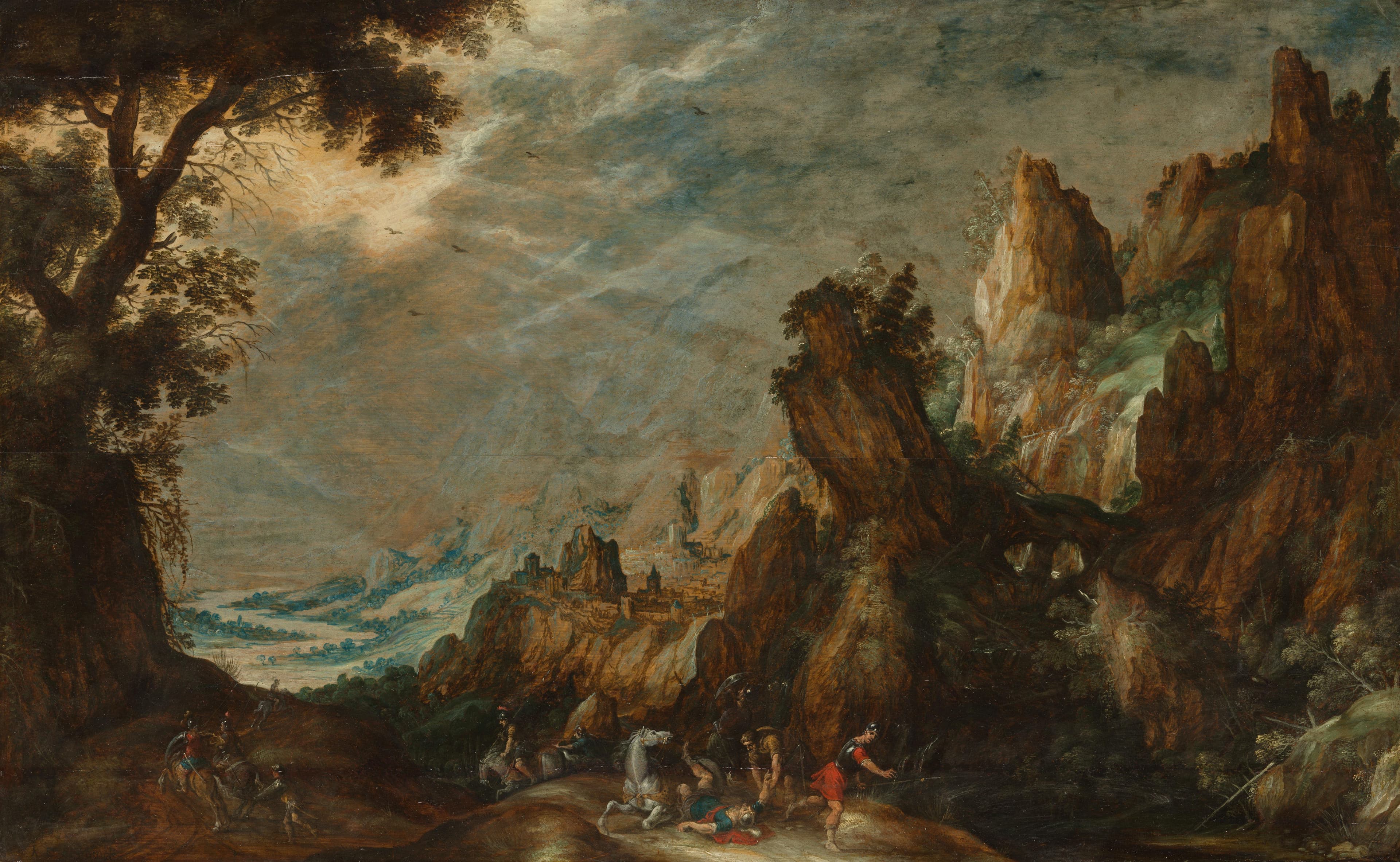 Landscape with Conversion of Saint Paul — Kerstiaen de Keuninck
