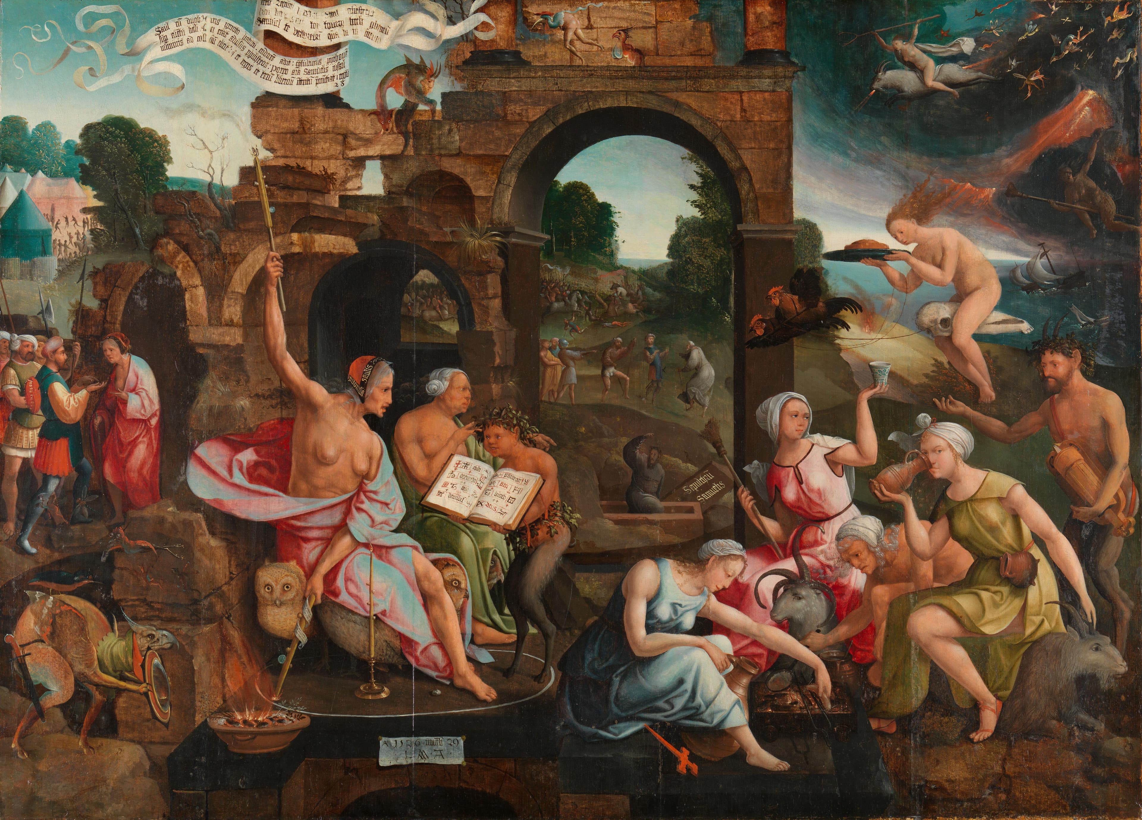 Saul bij de heks van Endor — Jacob Cornelisz van Oostsanen