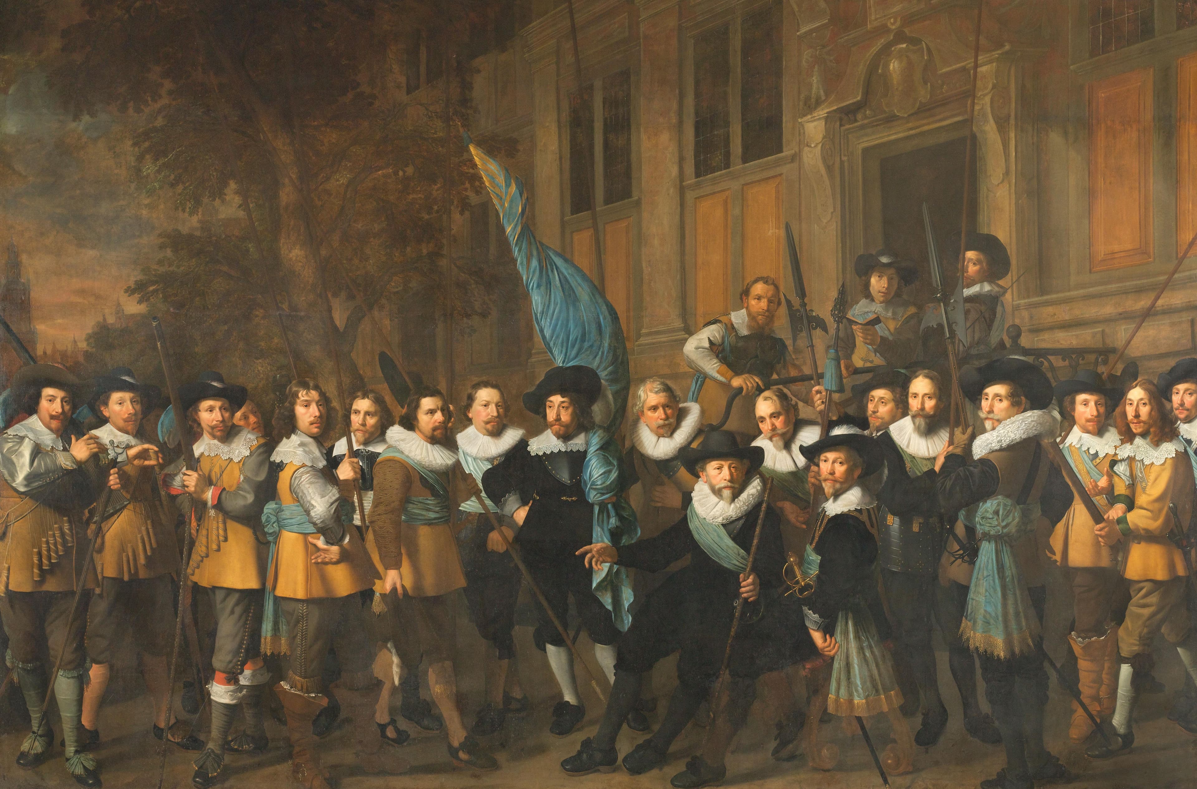 Het korporaalschap van kapitein Jan Claesz Vlooswijck en luitenant Gerrit Hudde, Amsterdam, 1642 — Nicolaes Eliasz Pickenoy