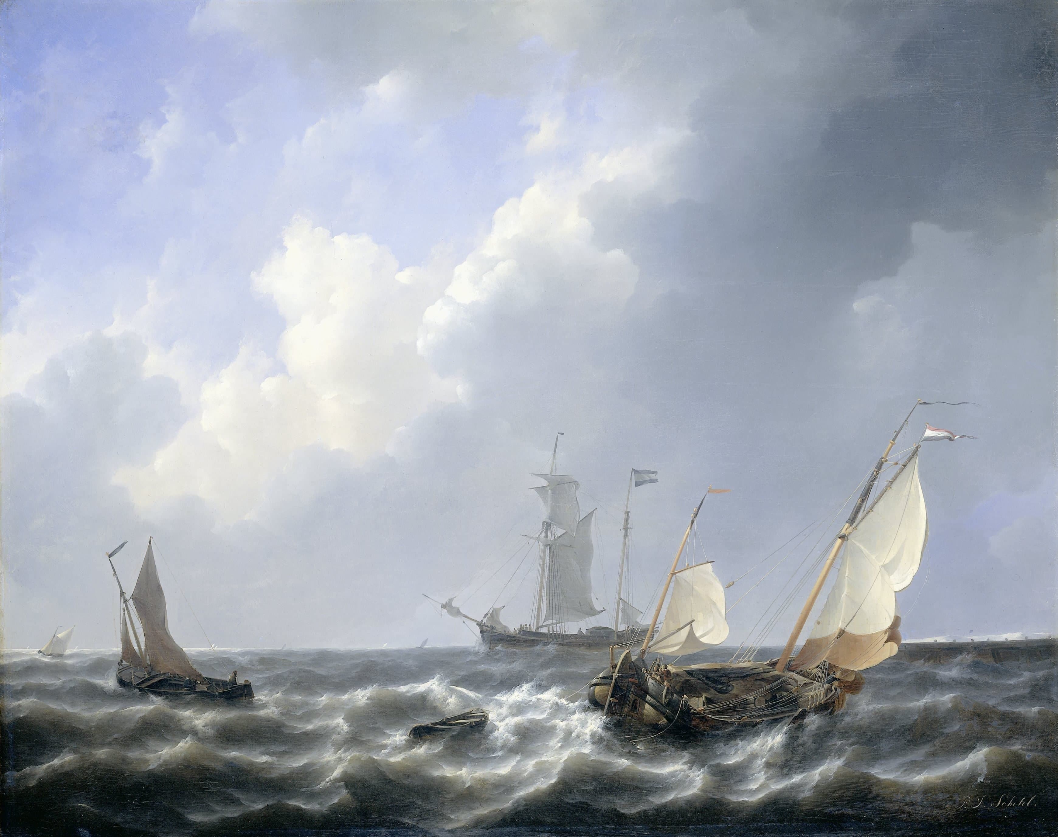 De Zeeuwse wateren bij Schouwen — Petrus Johannes Schotel